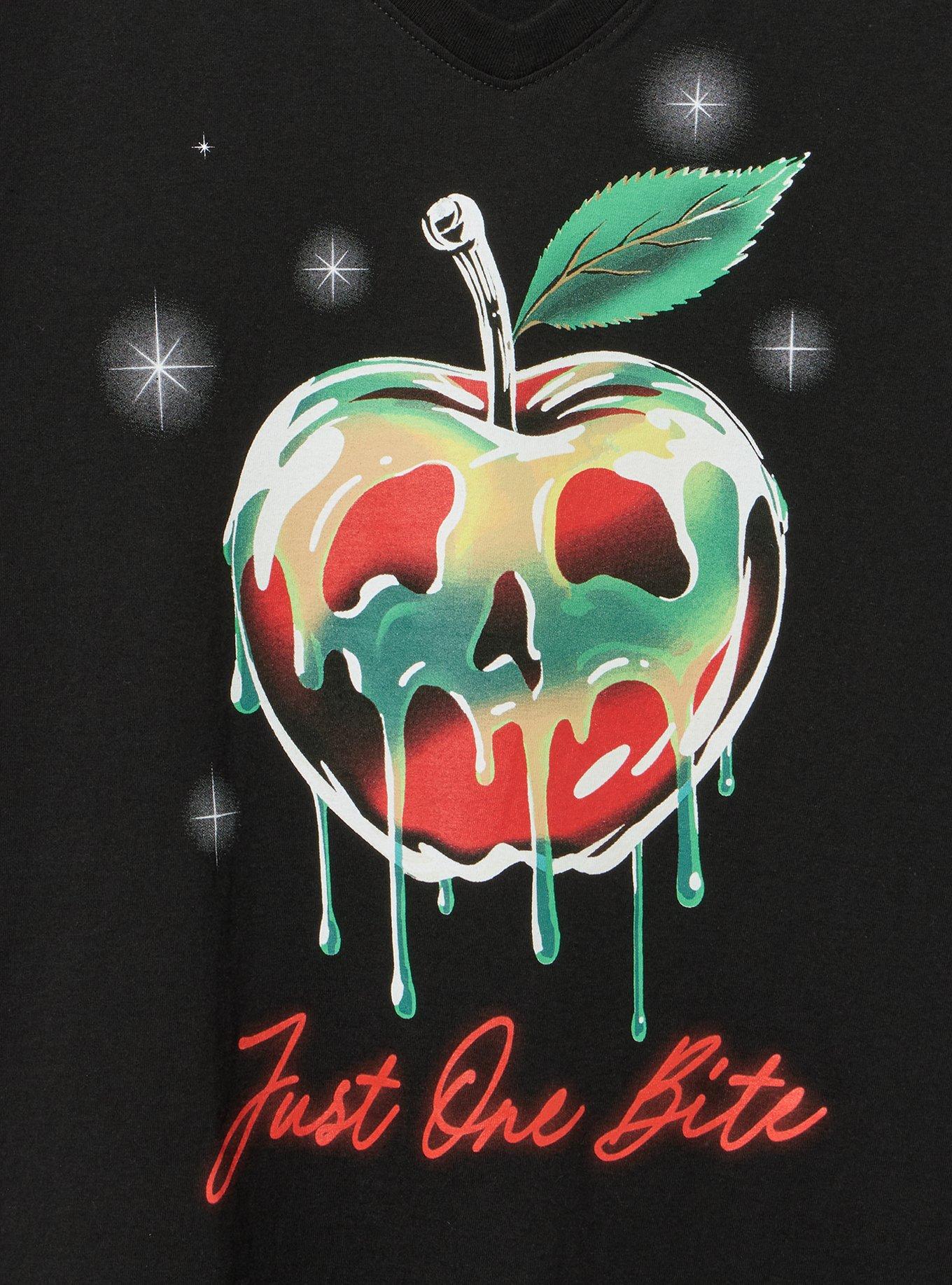 Plus Size Disney Villains Poison Apple Classic Cotton V-Neck Tee, DEEP BLACK, alternate
