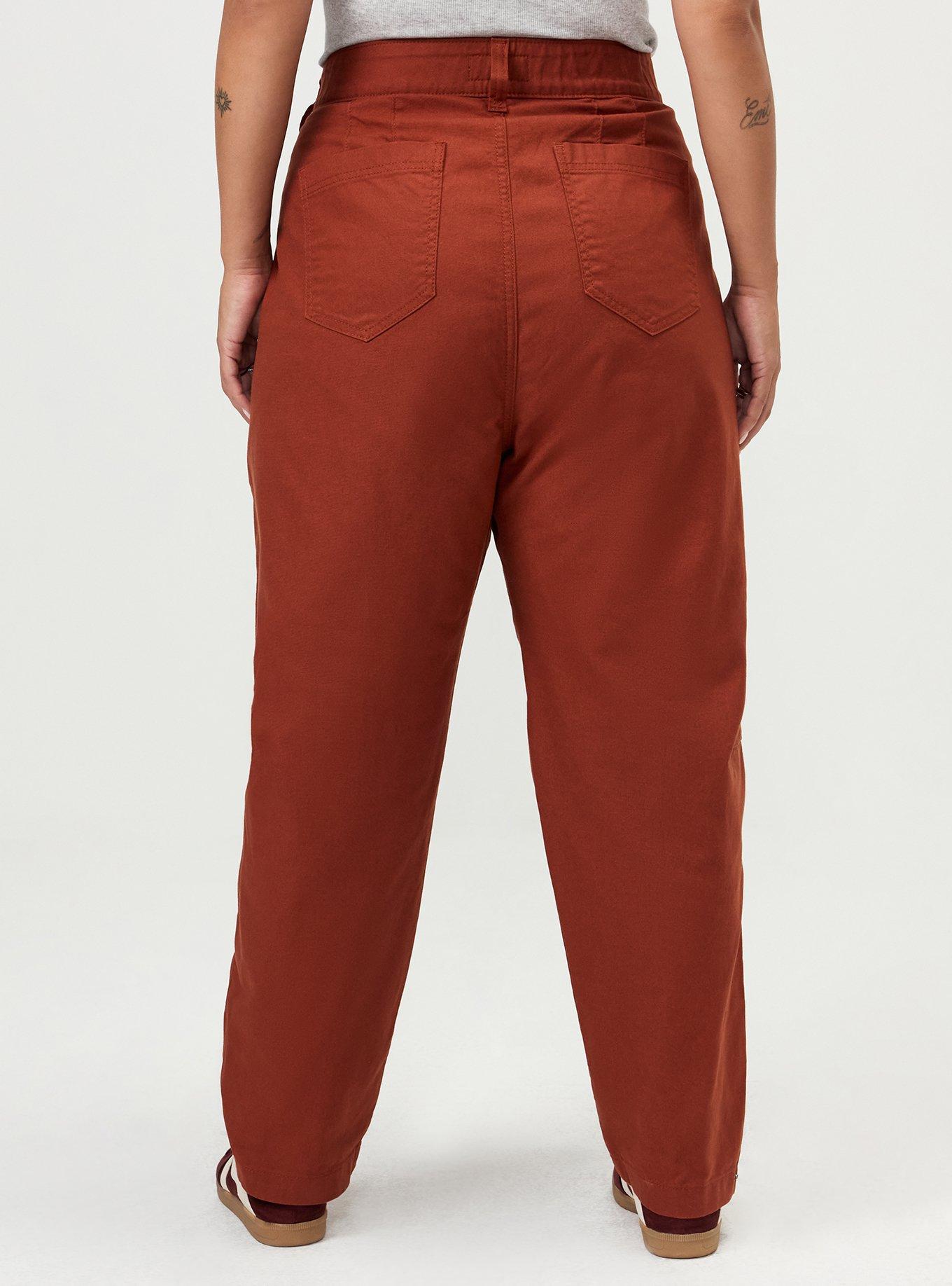 High-Rise Lightweight Canvas Barrel Pant, ROASTED RUSSET, alternate