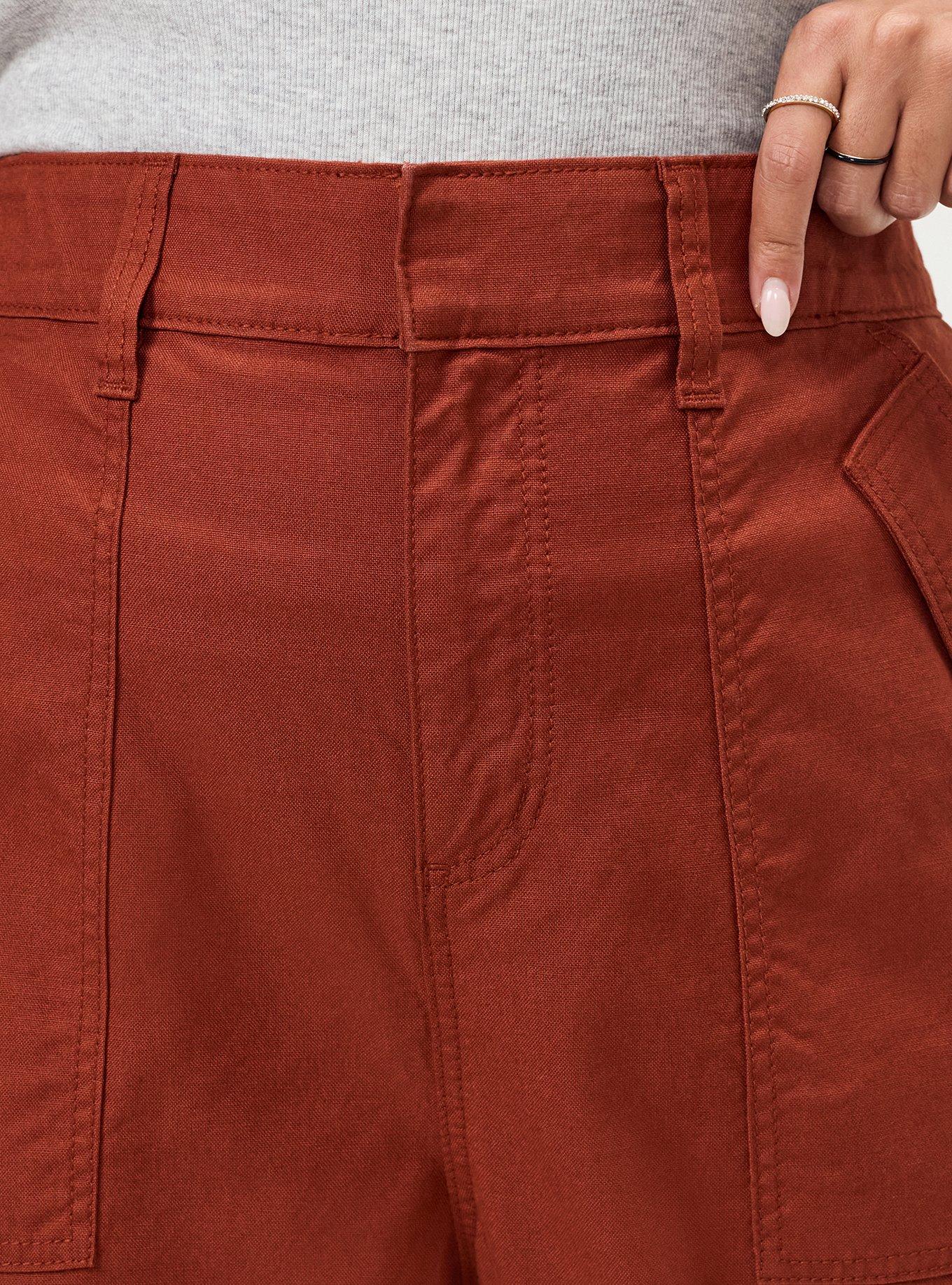High-Rise Lightweight Canvas Barrel Pant, ROASTED RUSSET, alternate