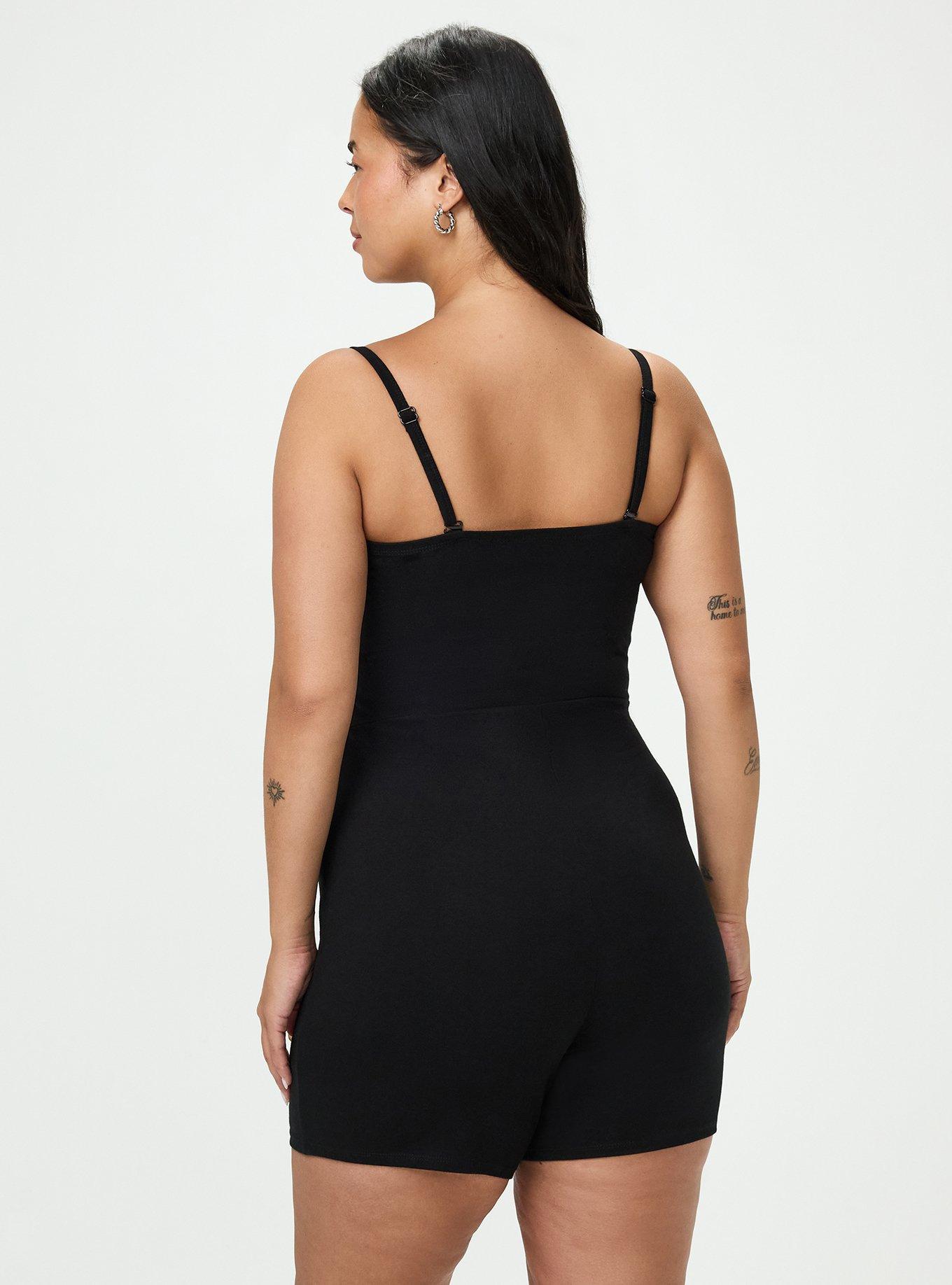5'' Strapless One Piece Catsuit, DEEP BLACK, alternate