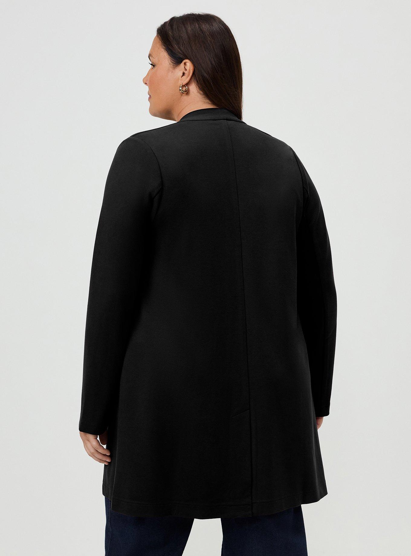 Super Soft Ponte Duster, DEEP BLACK, alternate