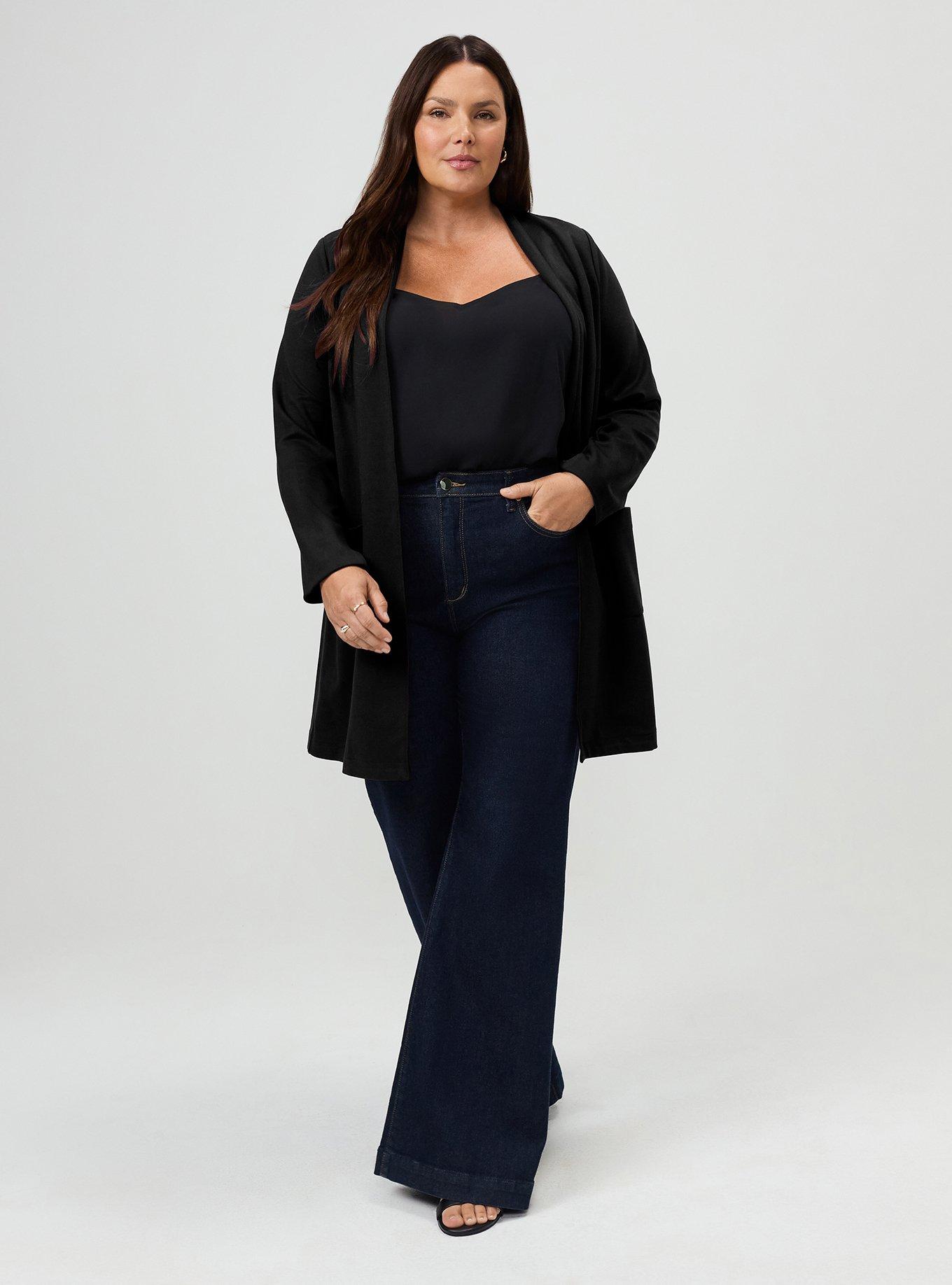 Super Soft Ponte Duster, DEEP BLACK, alternate