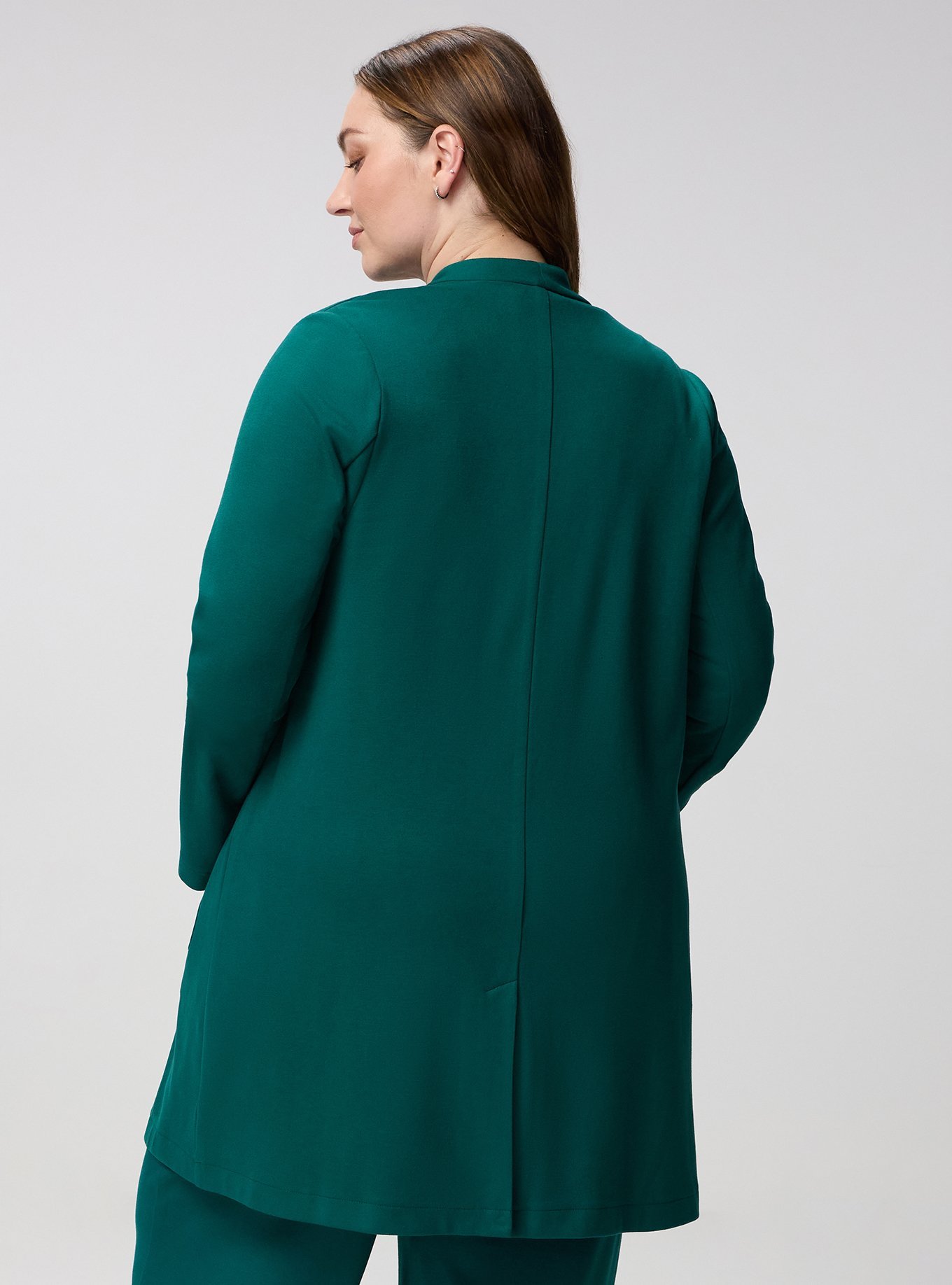 Plus Size Super Soft Ponte Duster, BOTANICAL GARDEN, alternate