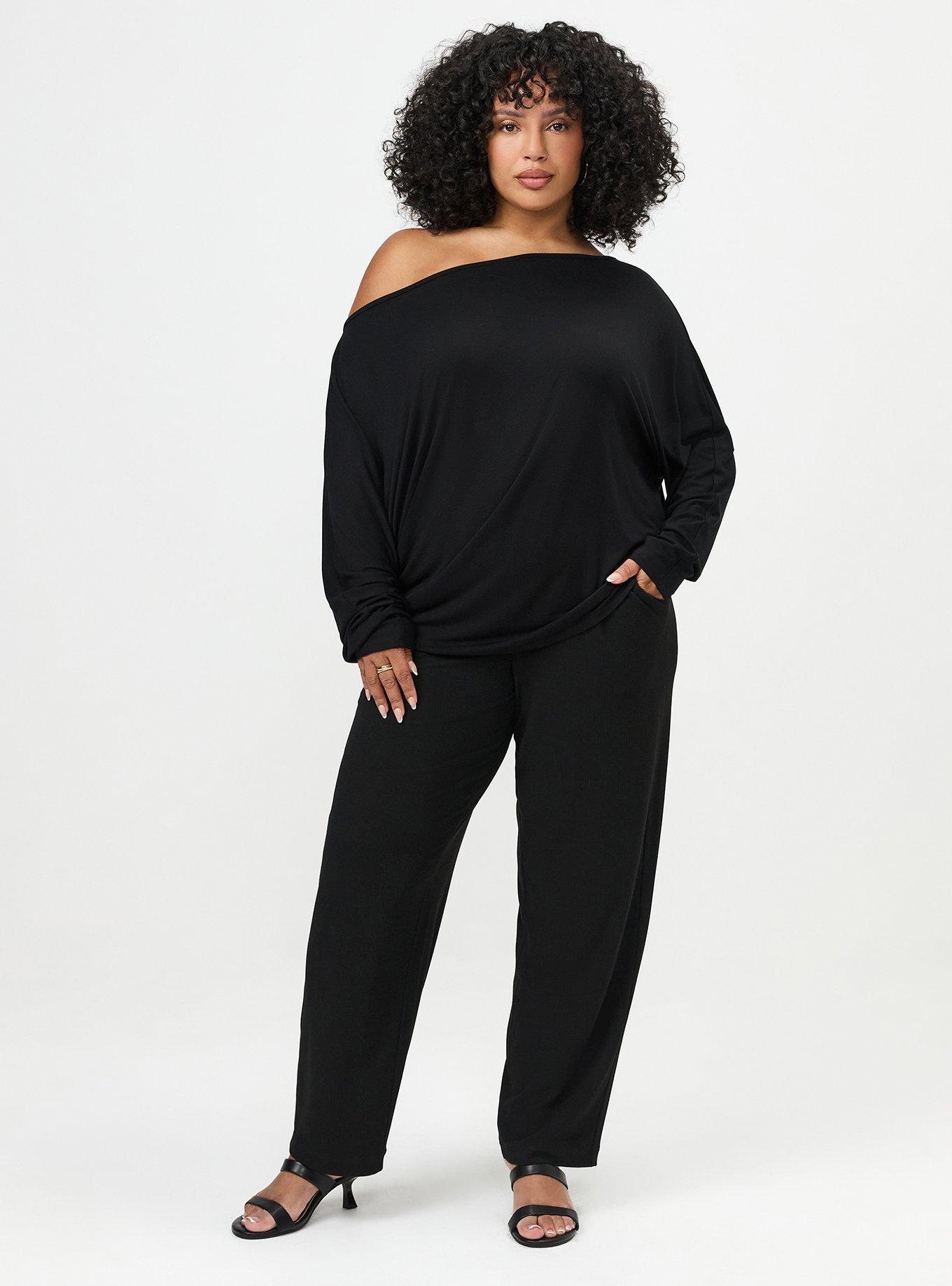 Super Soft Dolman Pullover, DEEP BLACK, alternate