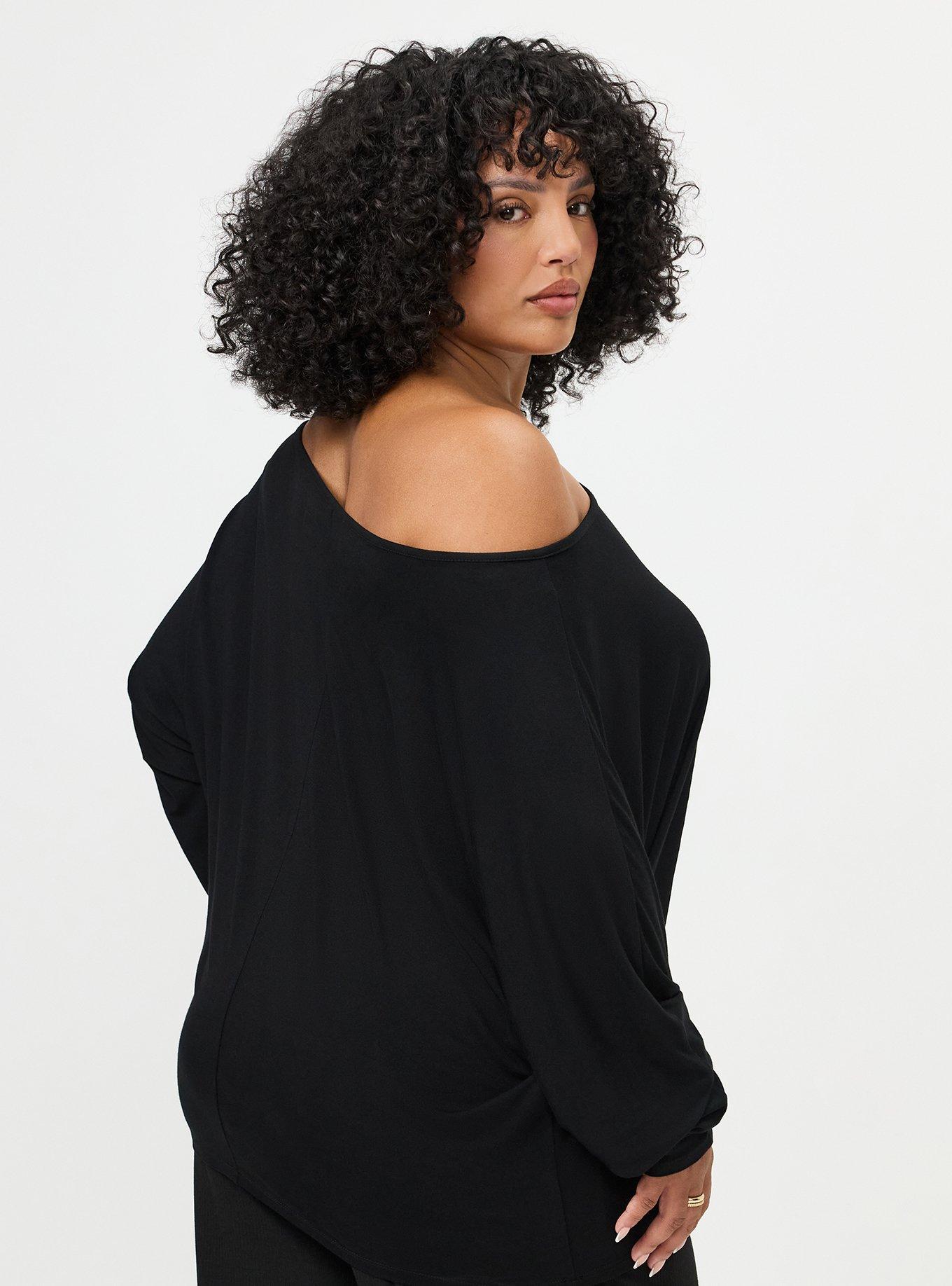 Super Soft Dolman Pullover, DEEP BLACK, alternate
