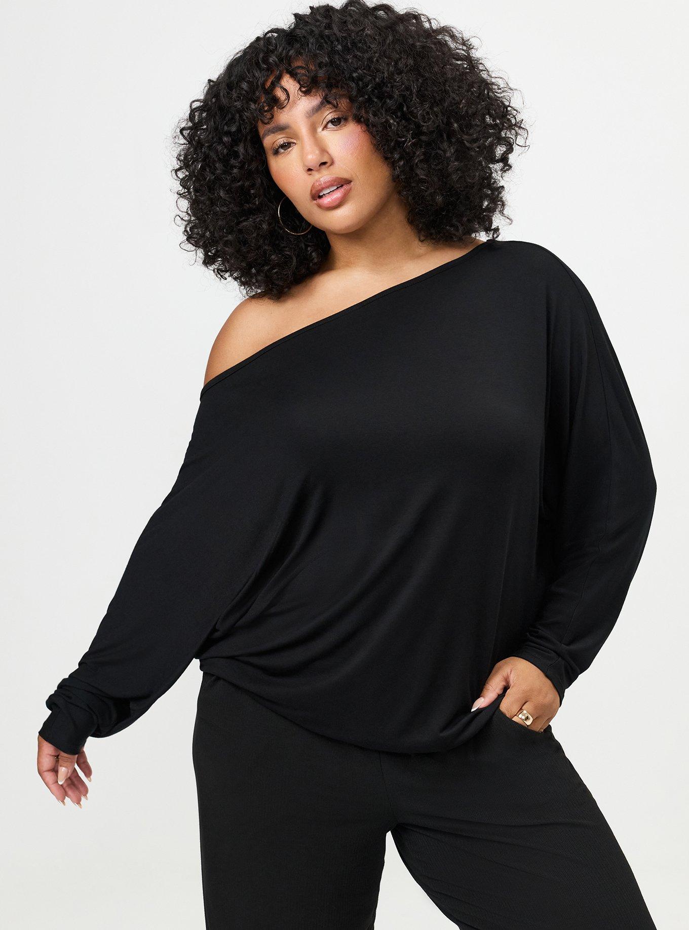 Super Soft Dolman Pullover, DEEP BLACK, alternate