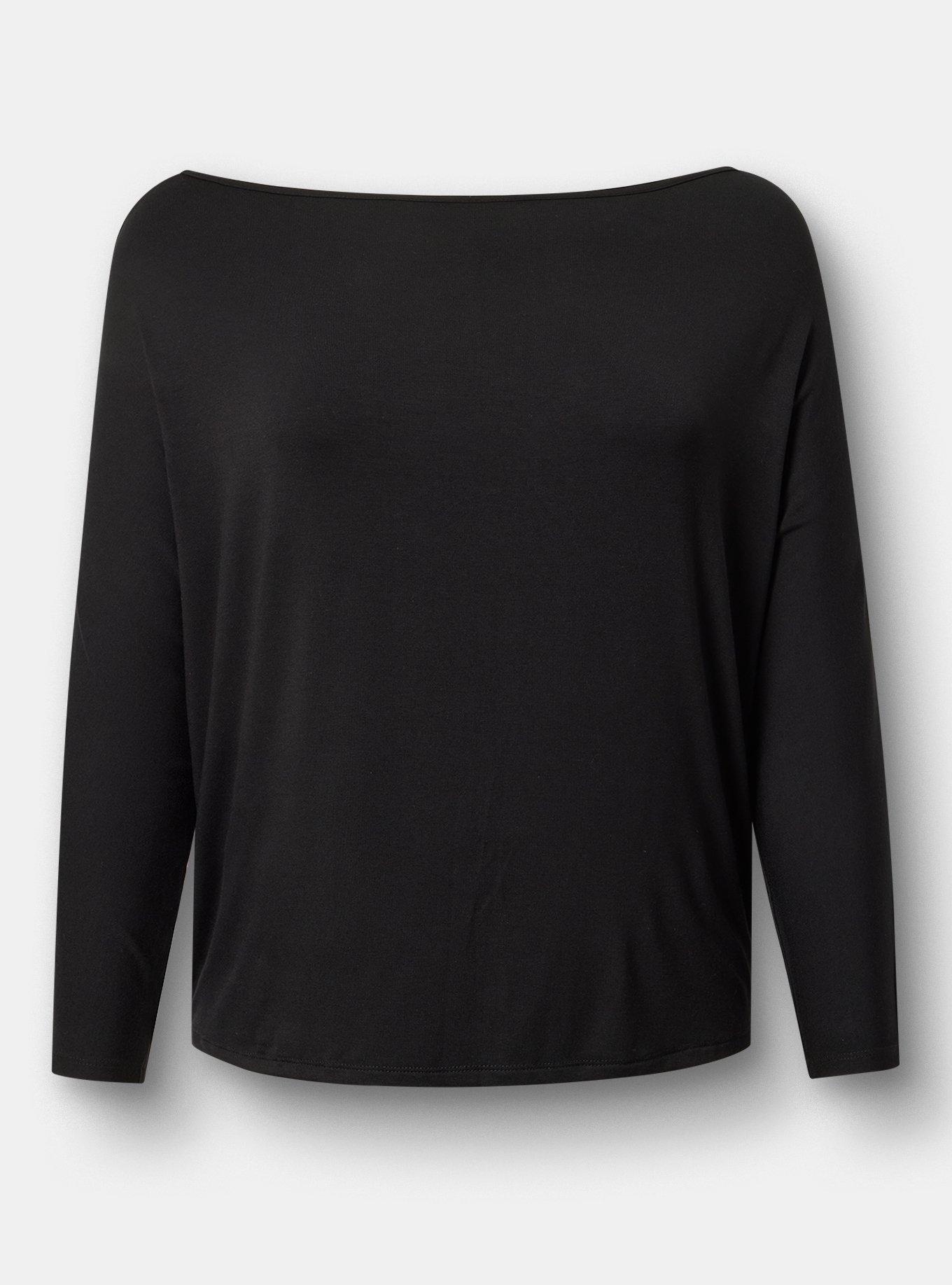 Super Soft Dolman Pullover, DEEP BLACK, flat