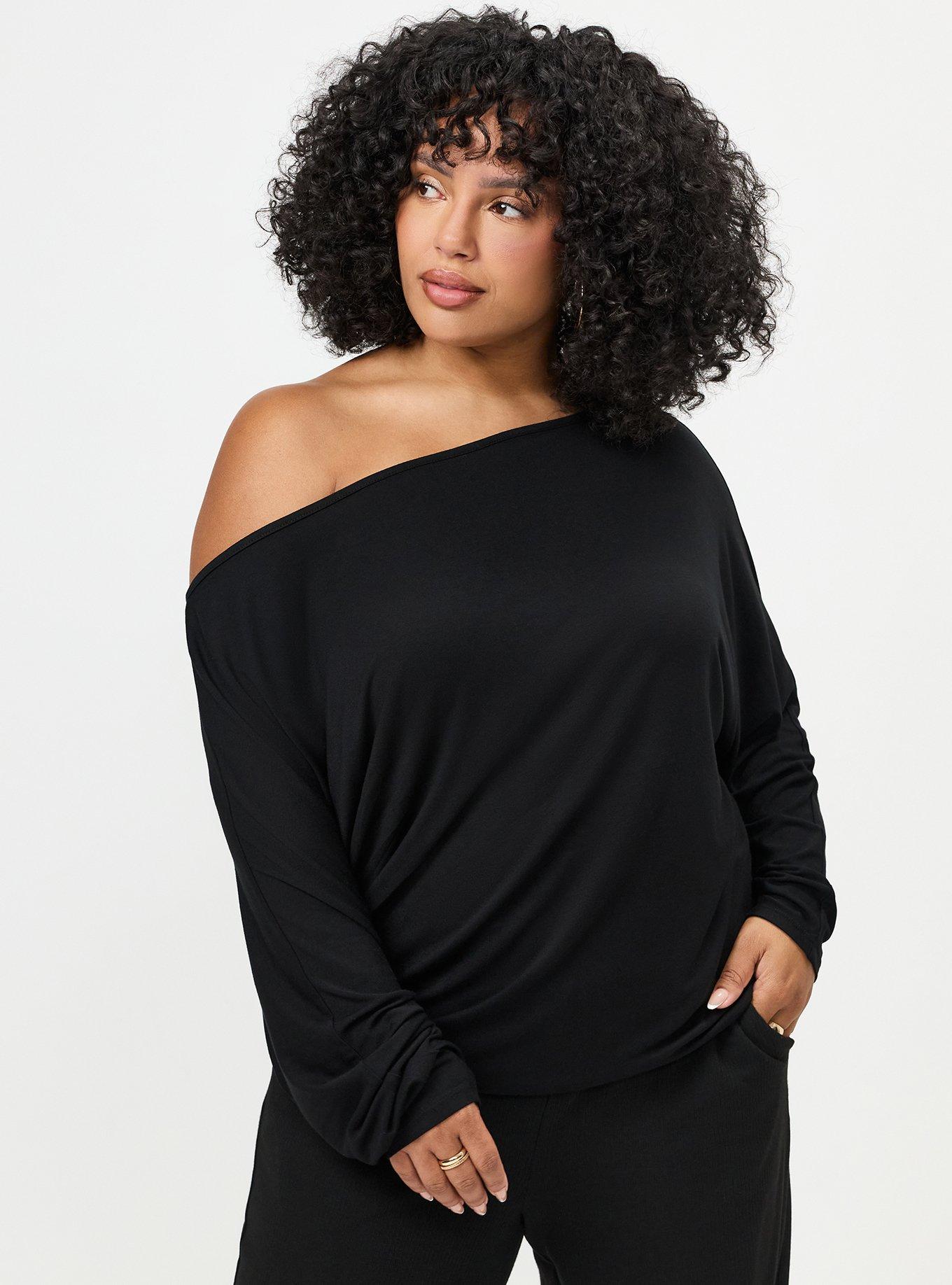 Super Soft Dolman Pullover, DEEP BLACK, hi-res