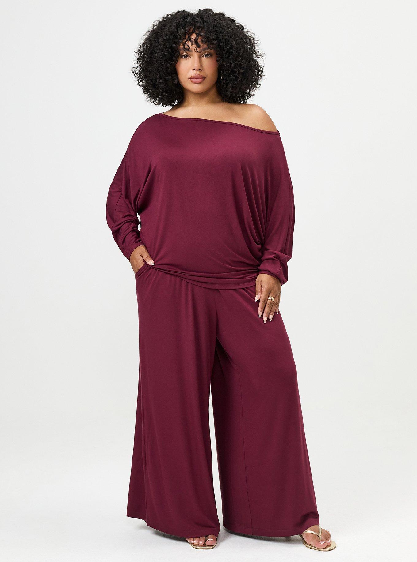 Super Soft Dolman Pullover, MAROON BANNER, alternate