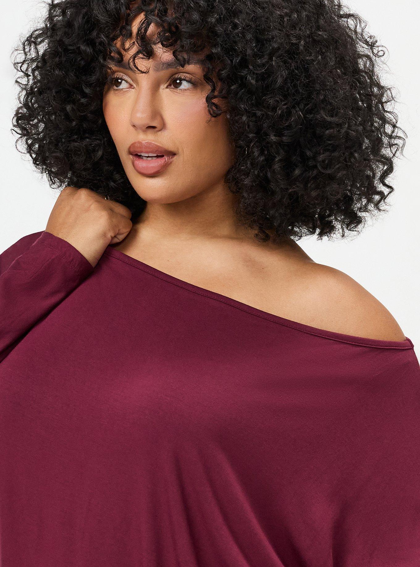 Super Soft Dolman Pullover, MAROON BANNER, alternate