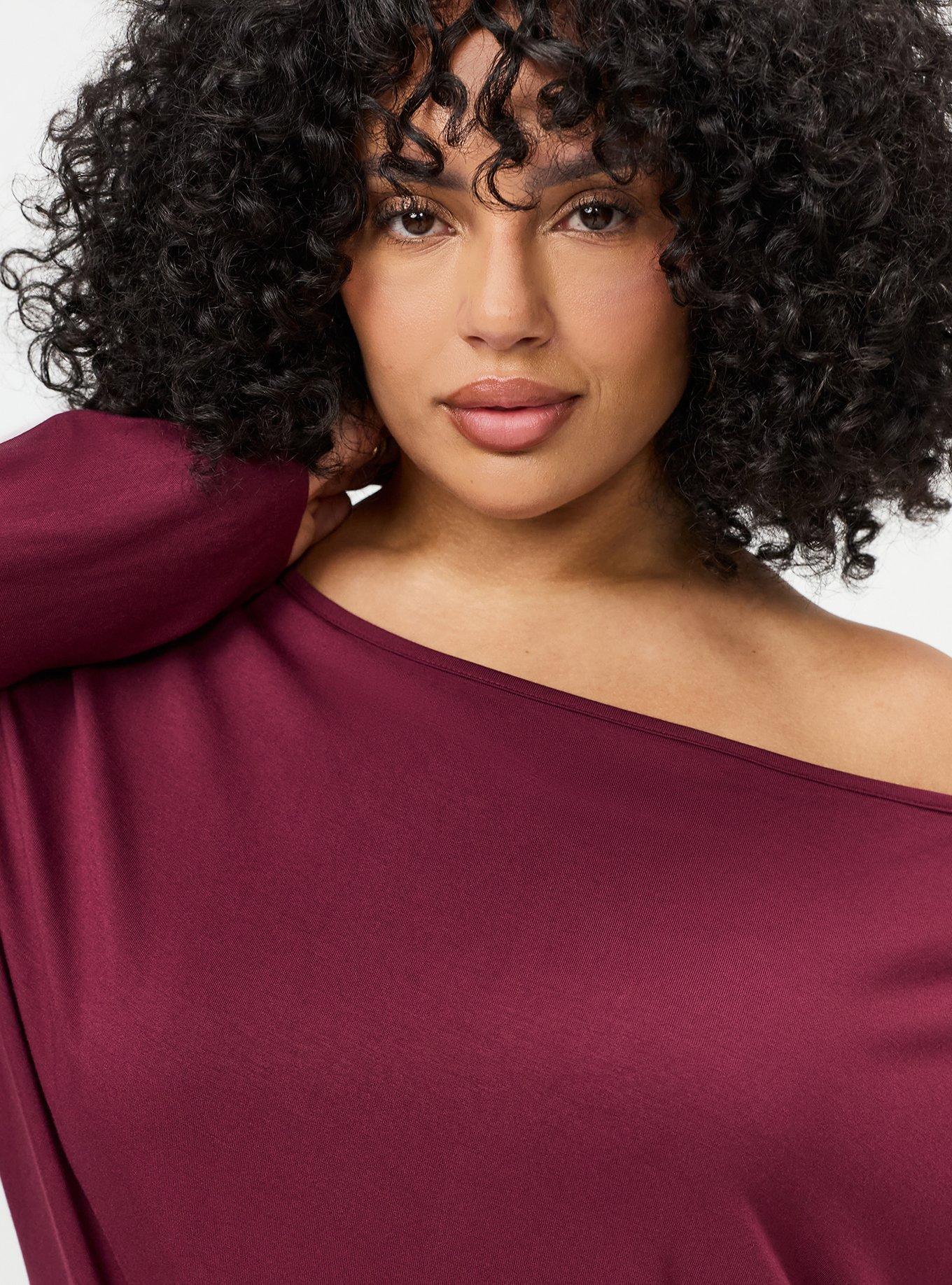 Super Soft Dolman Pullover, MAROON BANNER, alternate