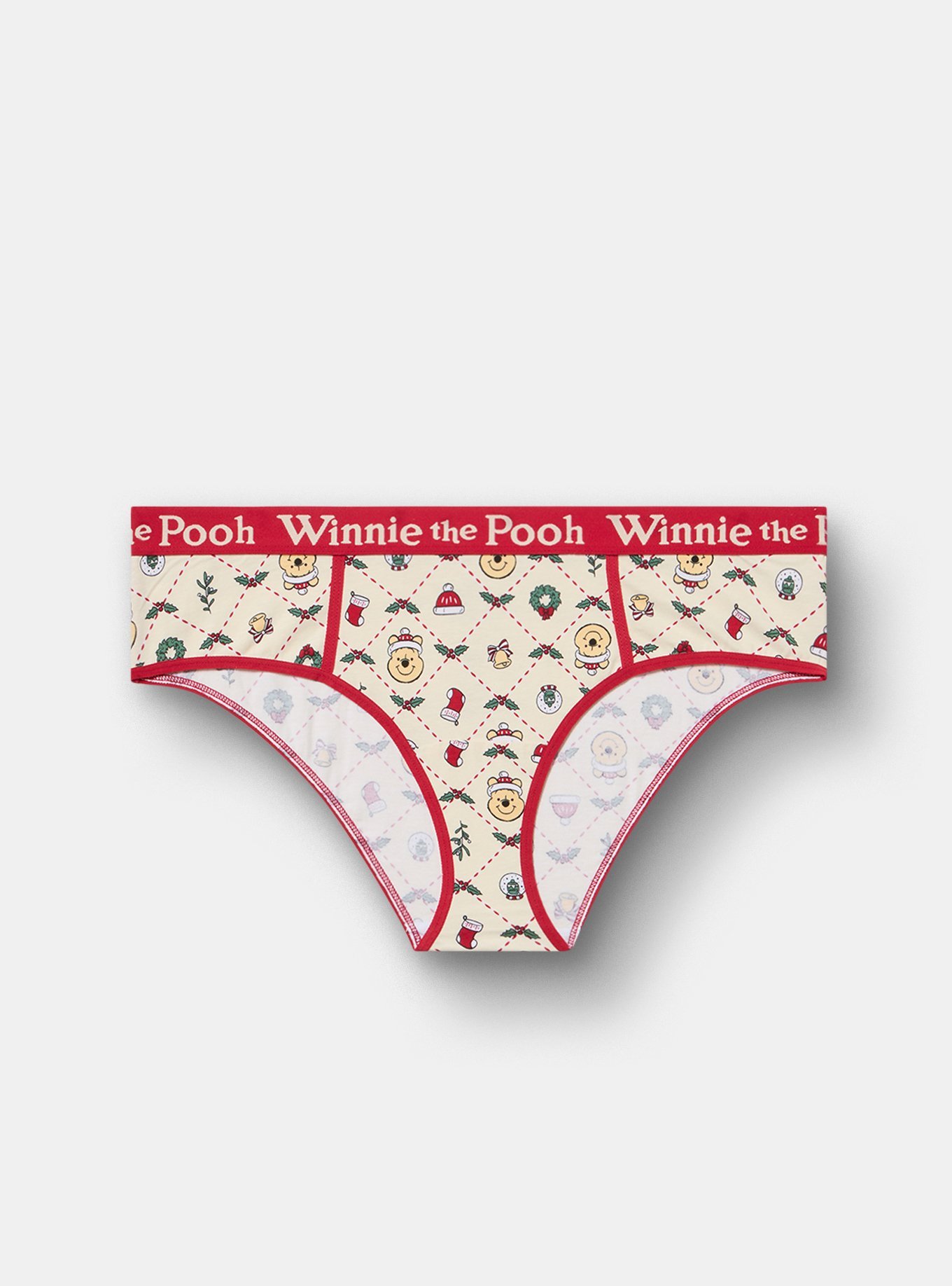 Winnie The Pooh Christmas Mid-Rise Cotton Hipster Panty, MULTI, hi-res