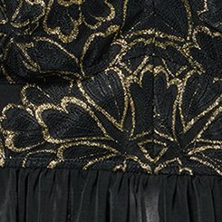 Gilded Lace Wire Free Babydoll, RICH BLACK, swatch