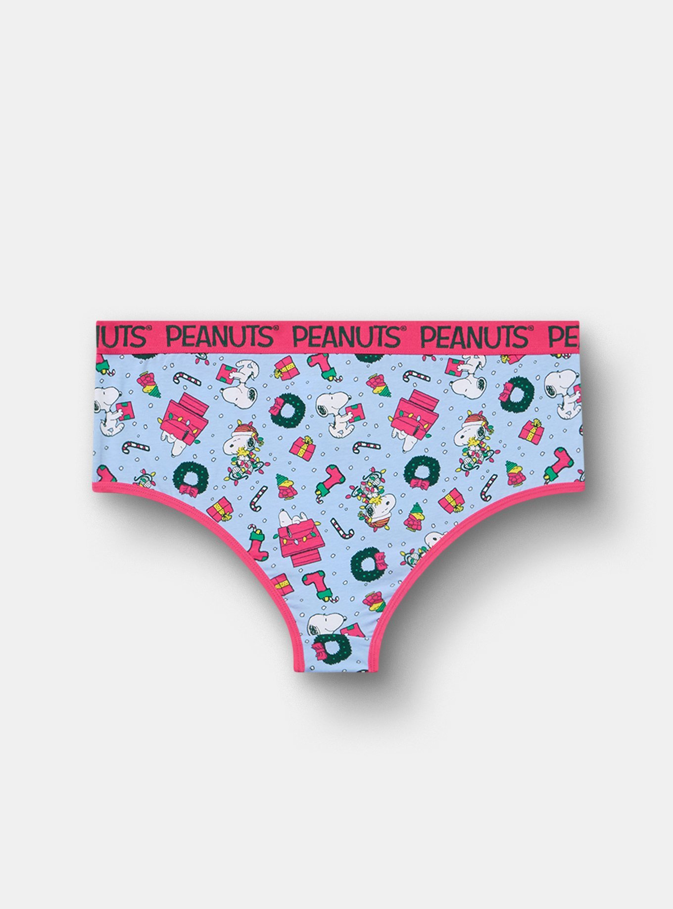 Peanuts Christmas Mid-Rise Cotton Cheeky Panty, MULTI, alternate