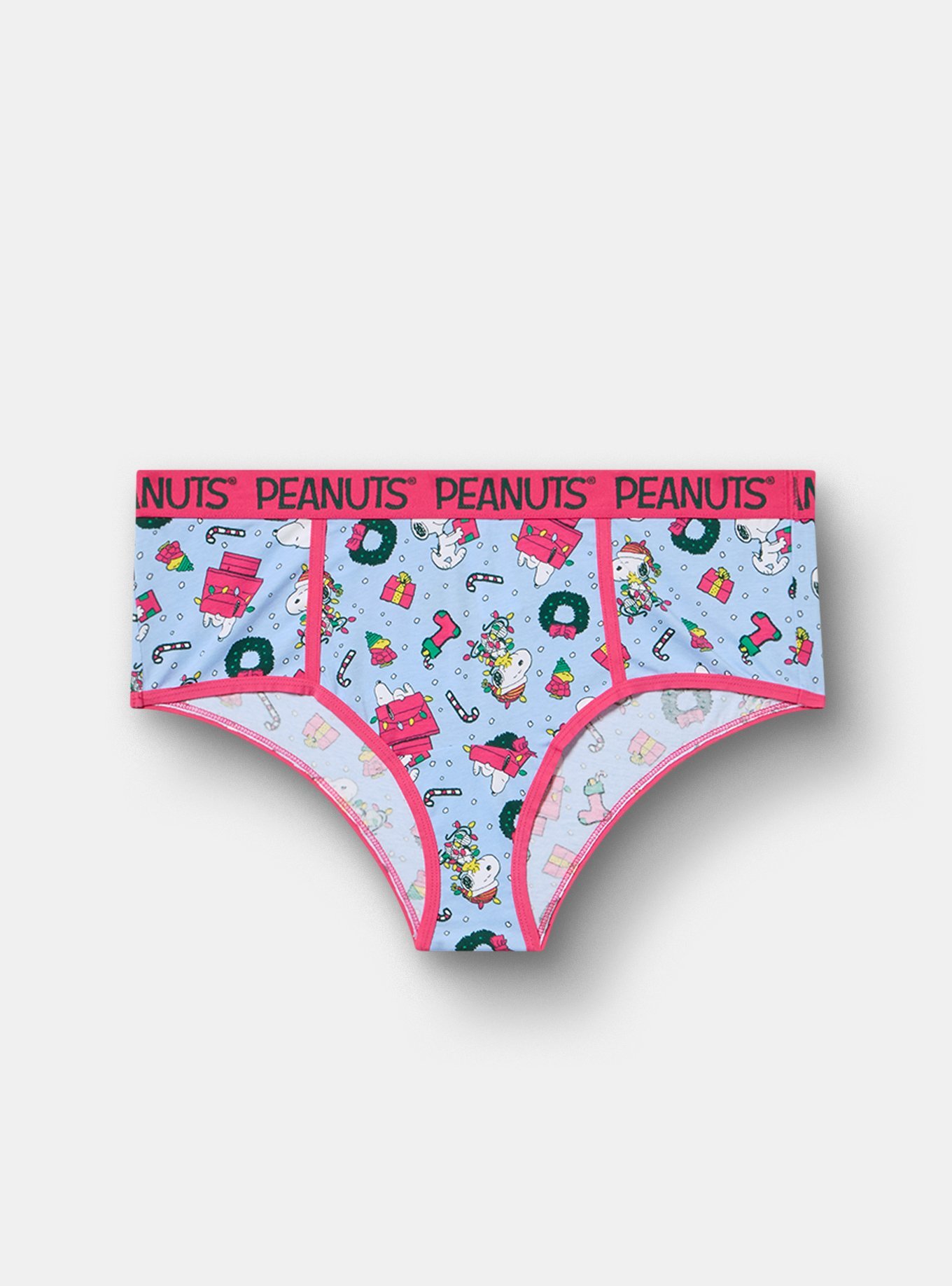 Peanuts Christmas Mid-Rise Cotton Cheeky Panty, MULTI, hi-res