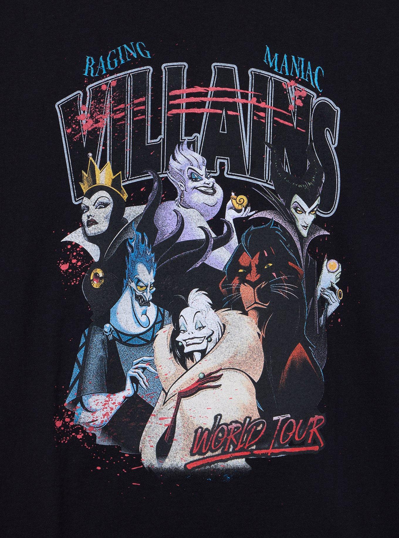 Plus Size Disney Villains Classic Cotton Crew Tee, DEEP BLACK, alternate