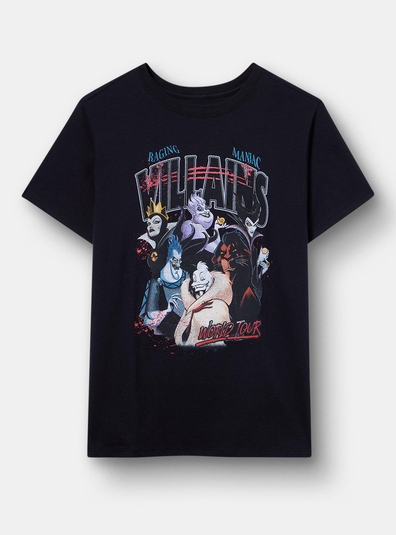 Plus Size Disney Villains Classic Cotton Crew Tee, DEEP BLACK, hi-res