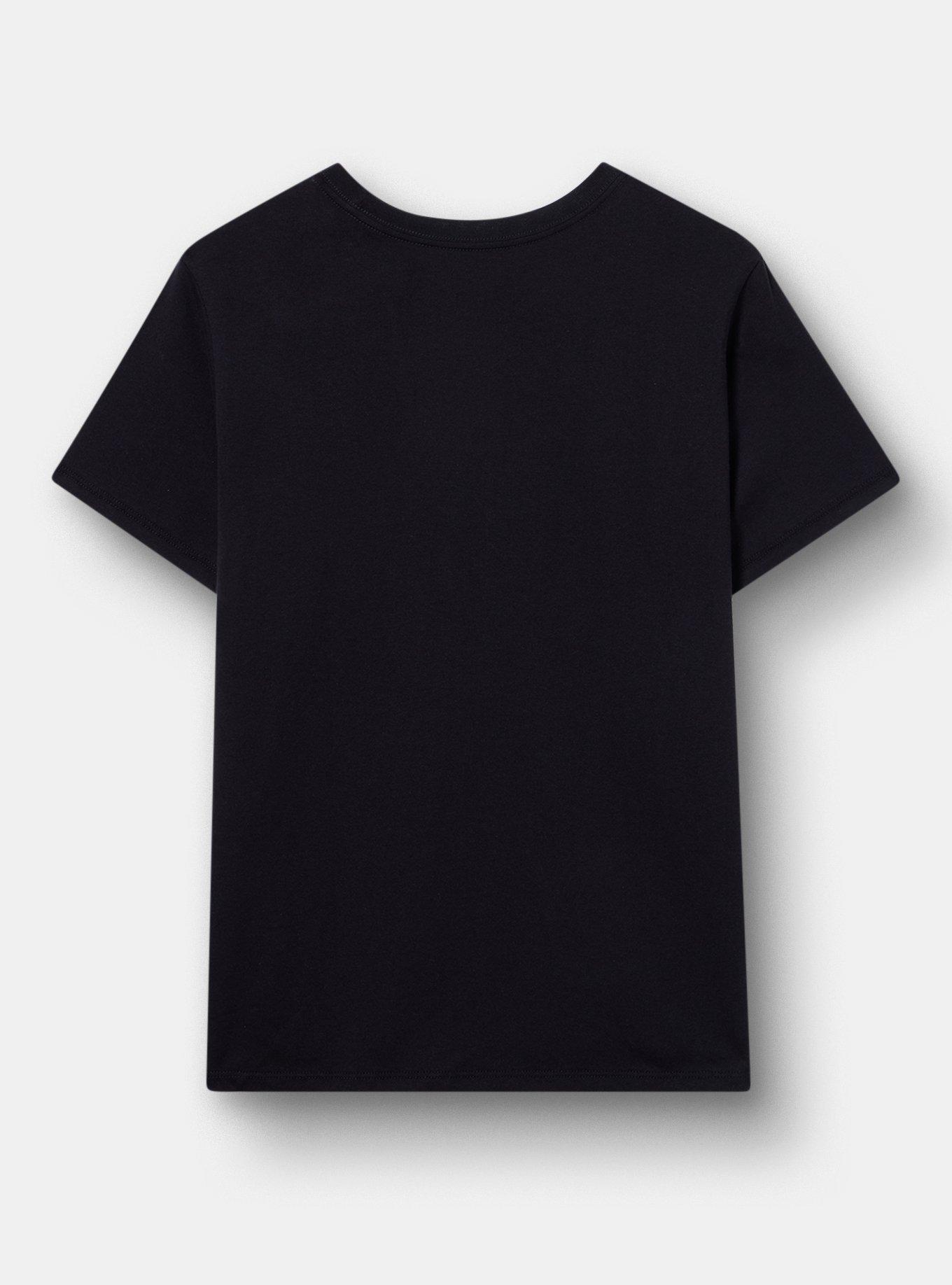 Plus Size Tinkerbell Classic Cotton Crew Tee, DEEP BLACK, alternate