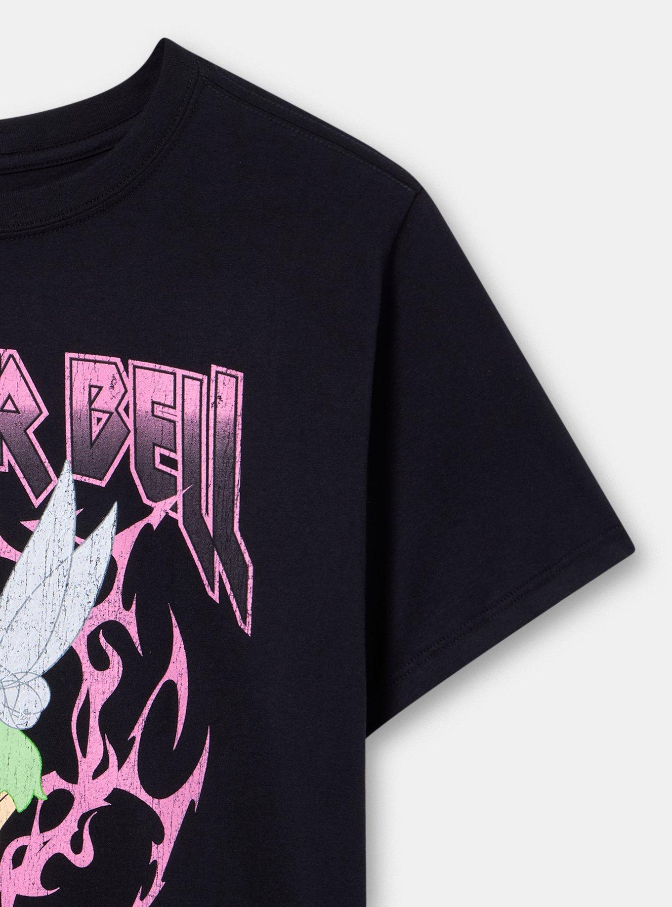 Plus Size Tinkerbell Classic Cotton Crew Tee, DEEP BLACK, alternate
