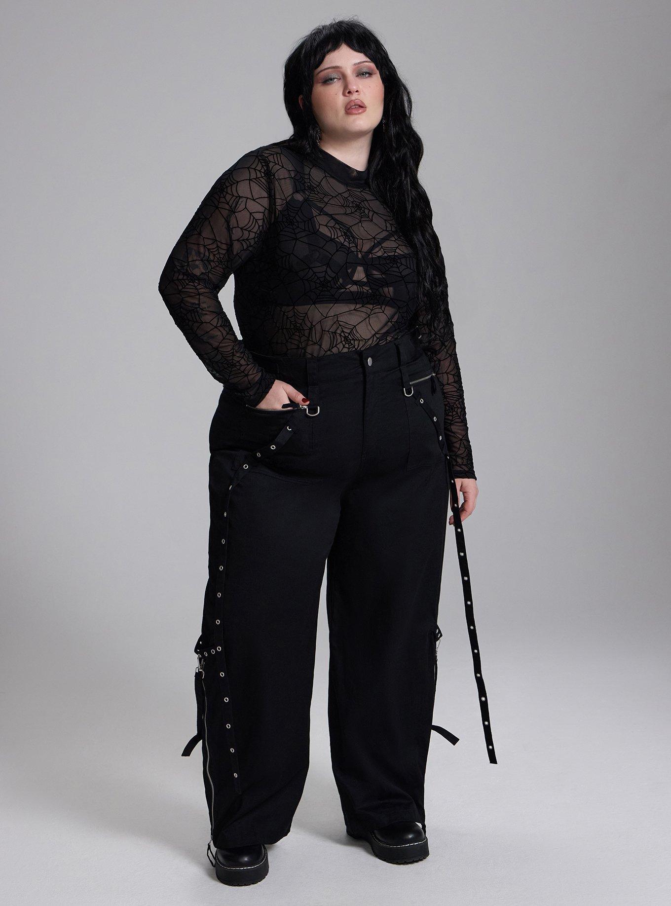 Nightfall Mesh Mock Neck Shirt, SPIDERWEBS BLACK MESH, alternate
