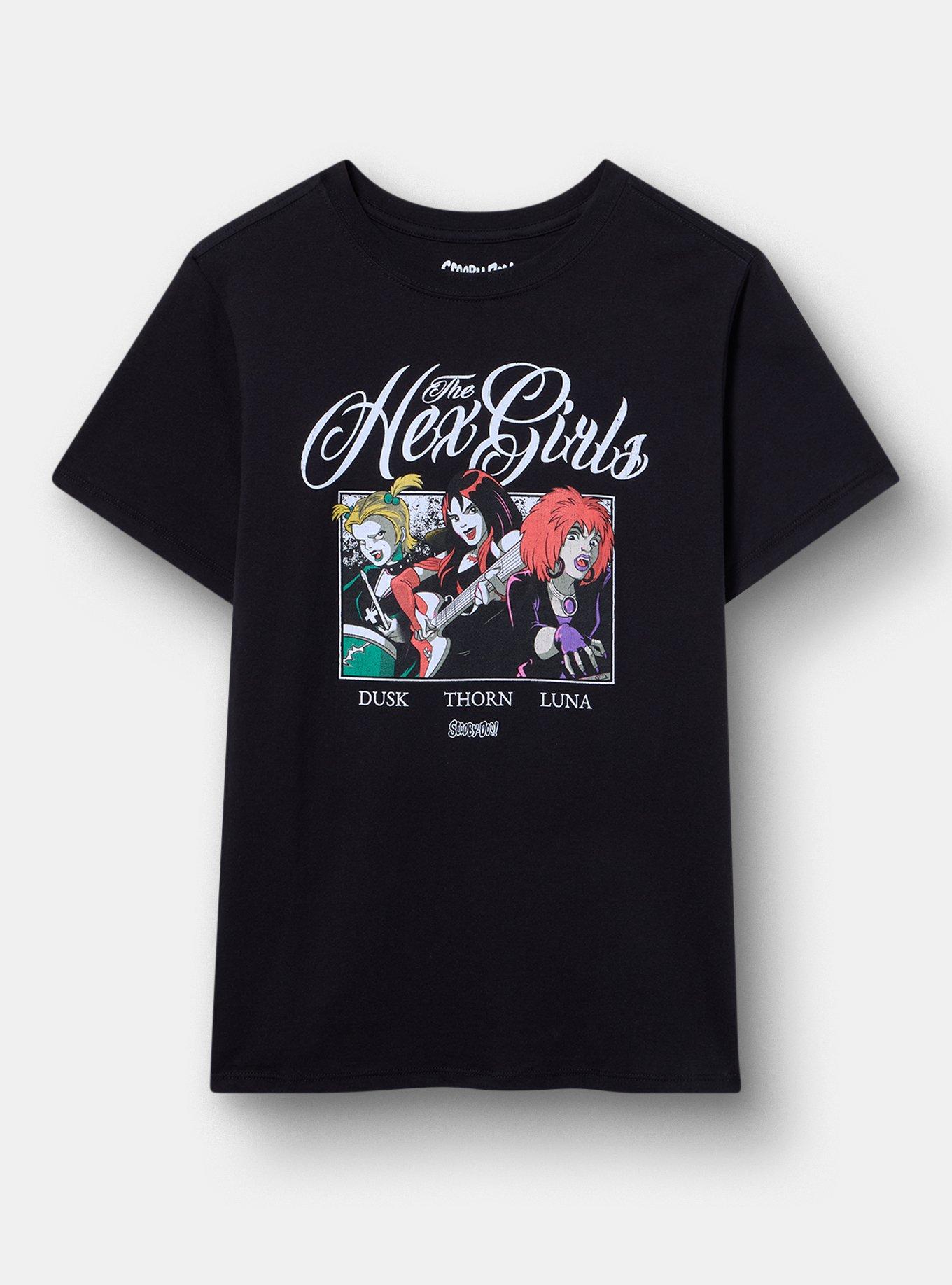 Plus Size Scooby Doo Hex Girls Classic Cotton Crew Tee, DEEP BLACK, hi-res