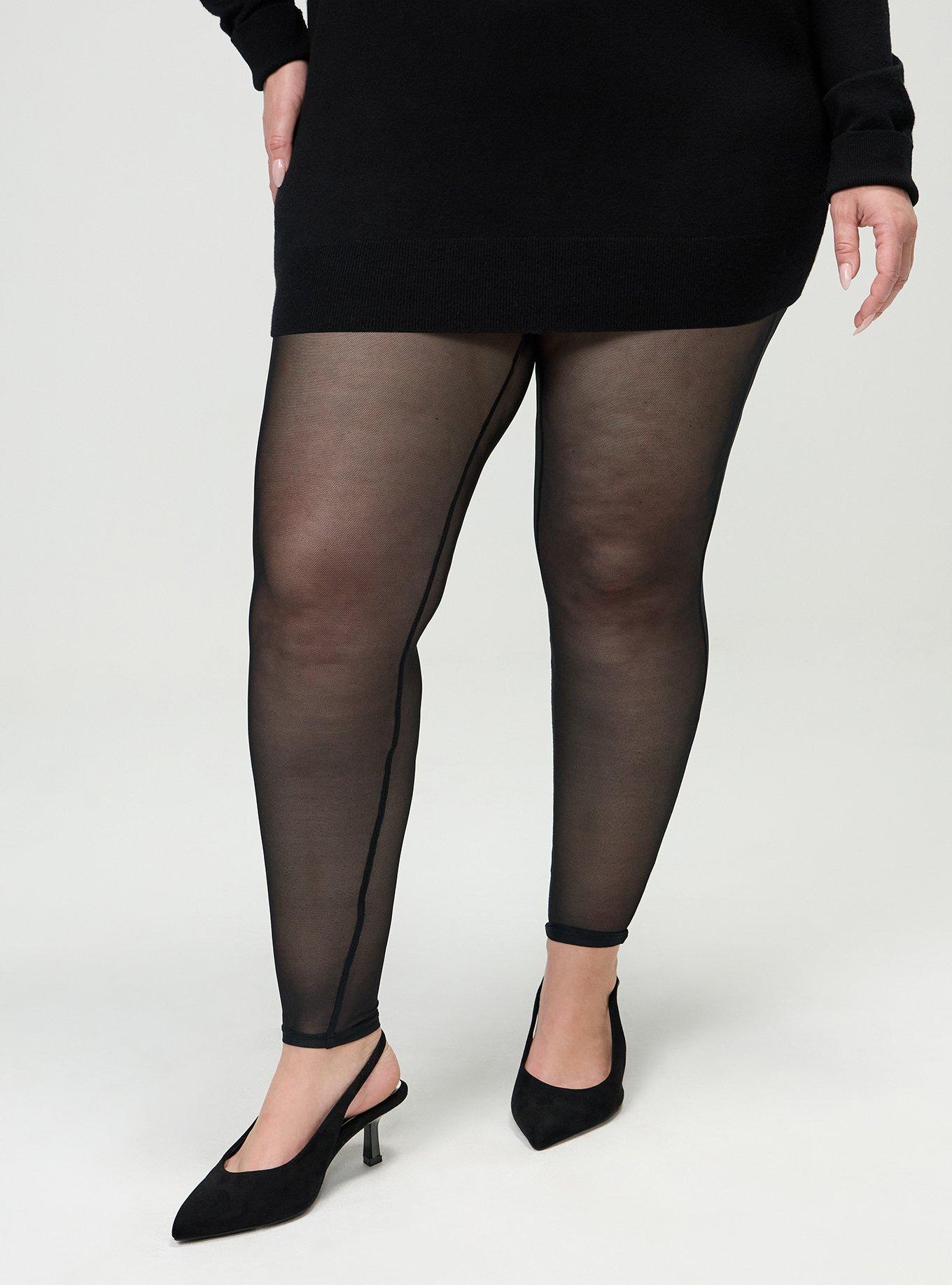 Full Length Mesh Legging, DEEP BLACK, alternate
