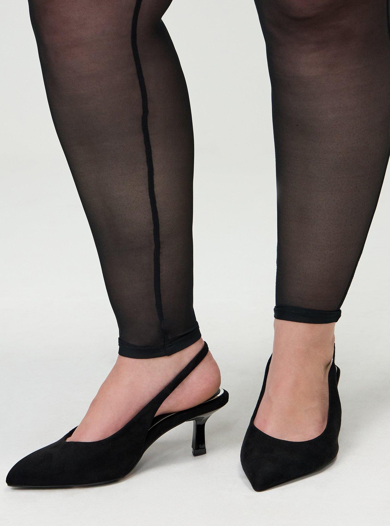 Full Length Mesh Legging, DEEP BLACK, alternate