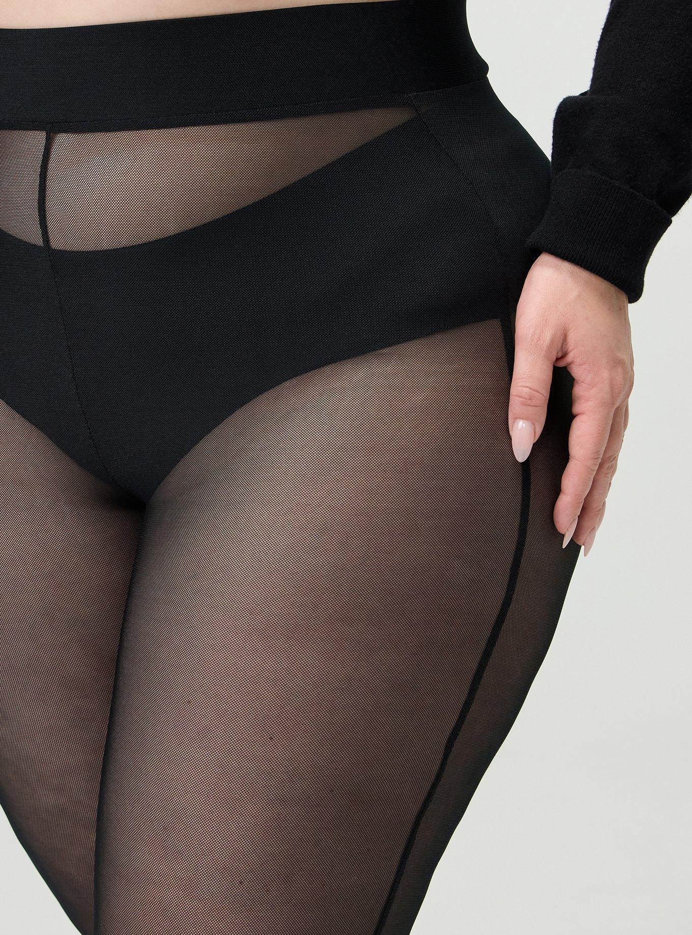Full Length Mesh Legging, DEEP BLACK, alternate