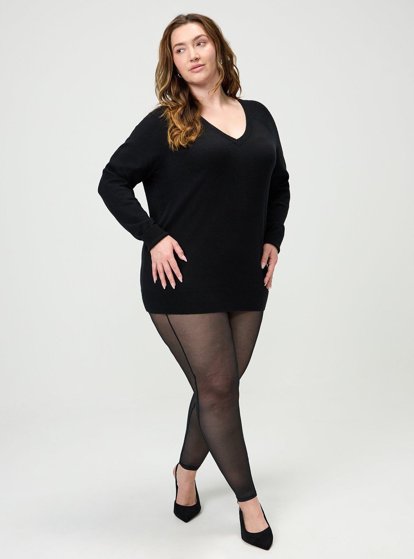 Full Length Mesh Legging, DEEP BLACK, hi-res