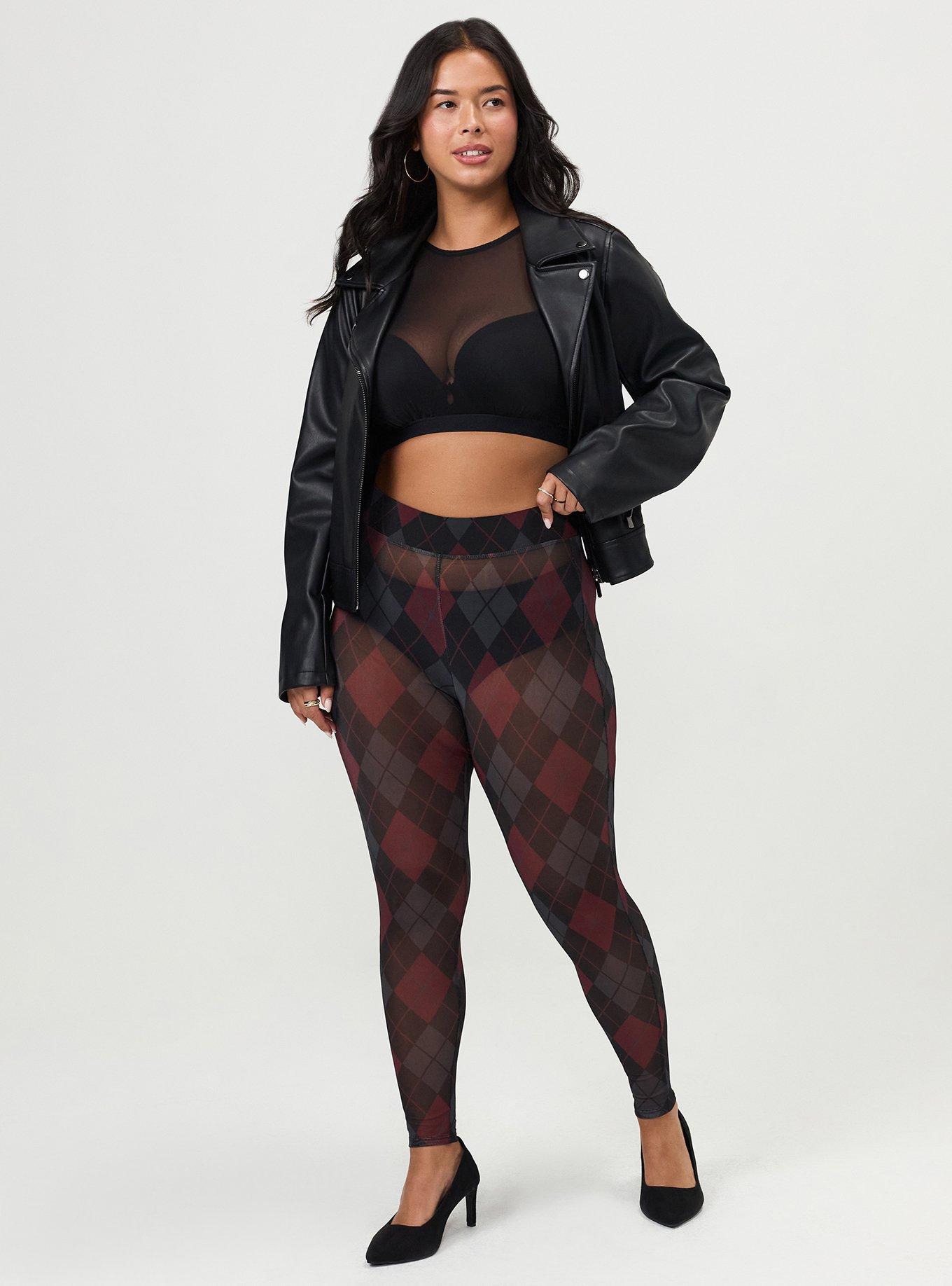 Full Length Mesh Legging, SABRINA ARGYLE GRAY, hi-res