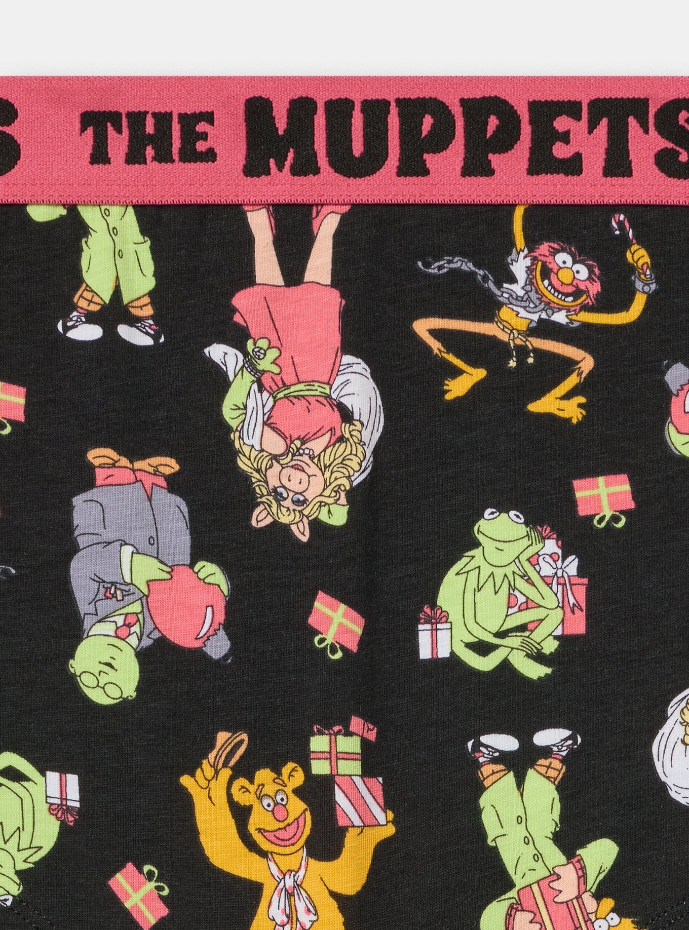 Plus Size Muppets Christmas Mid-Rise Cotton Boyshort Panty, MULTI, alternate