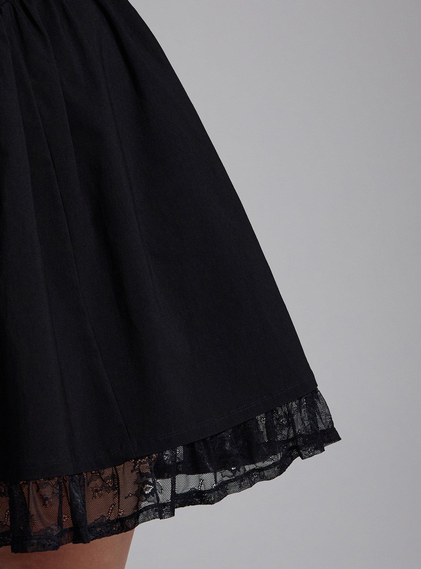 Nightfall Lace Bell Sleeve Mini Dress, DEEP BLACK, alternate