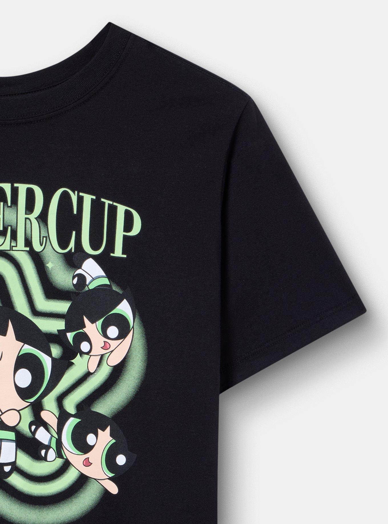 Plus Size Powerpuff Girls Classic Cotton Crew Tee, DEEP BLACK, alternate