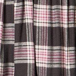 Y-Neck Tiered Mini Dress, JACKSON PLAID GRAY, swatch