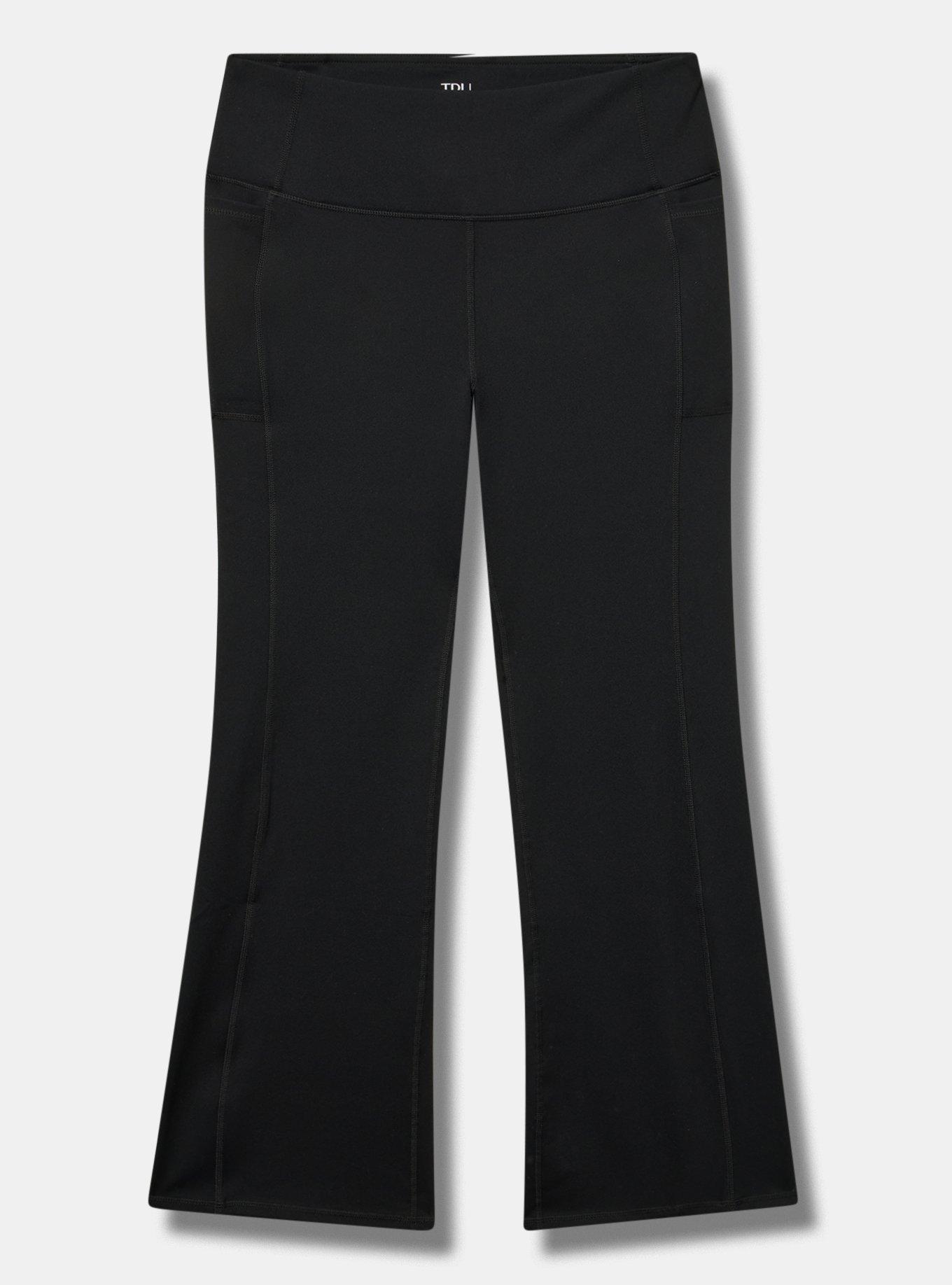 TRU Performance Core Baby Bootcut Yoga Pant, DEEP BLACK, flat