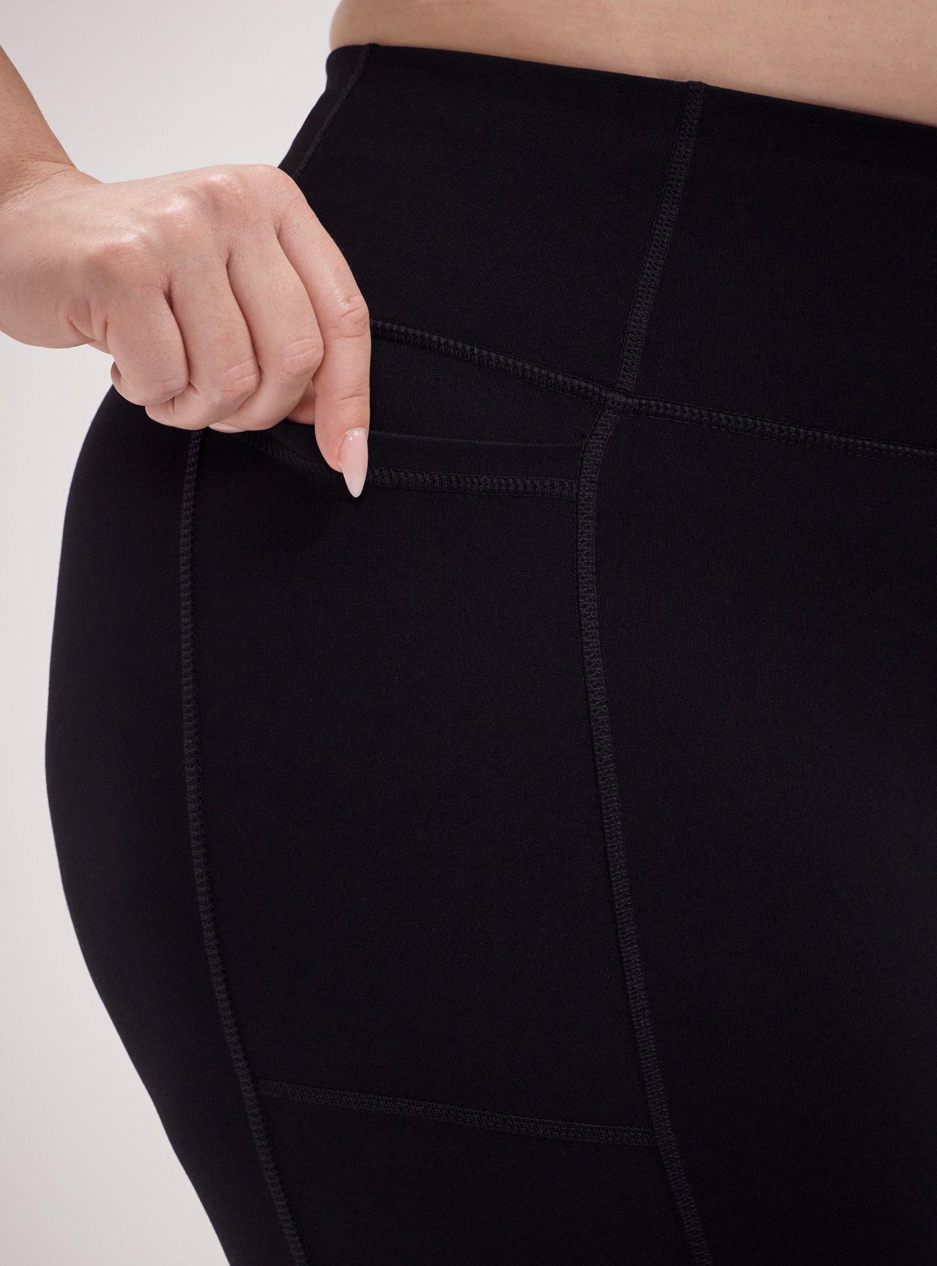 High Waist Legging with Side Pocket, DEEP BLACK, alternate