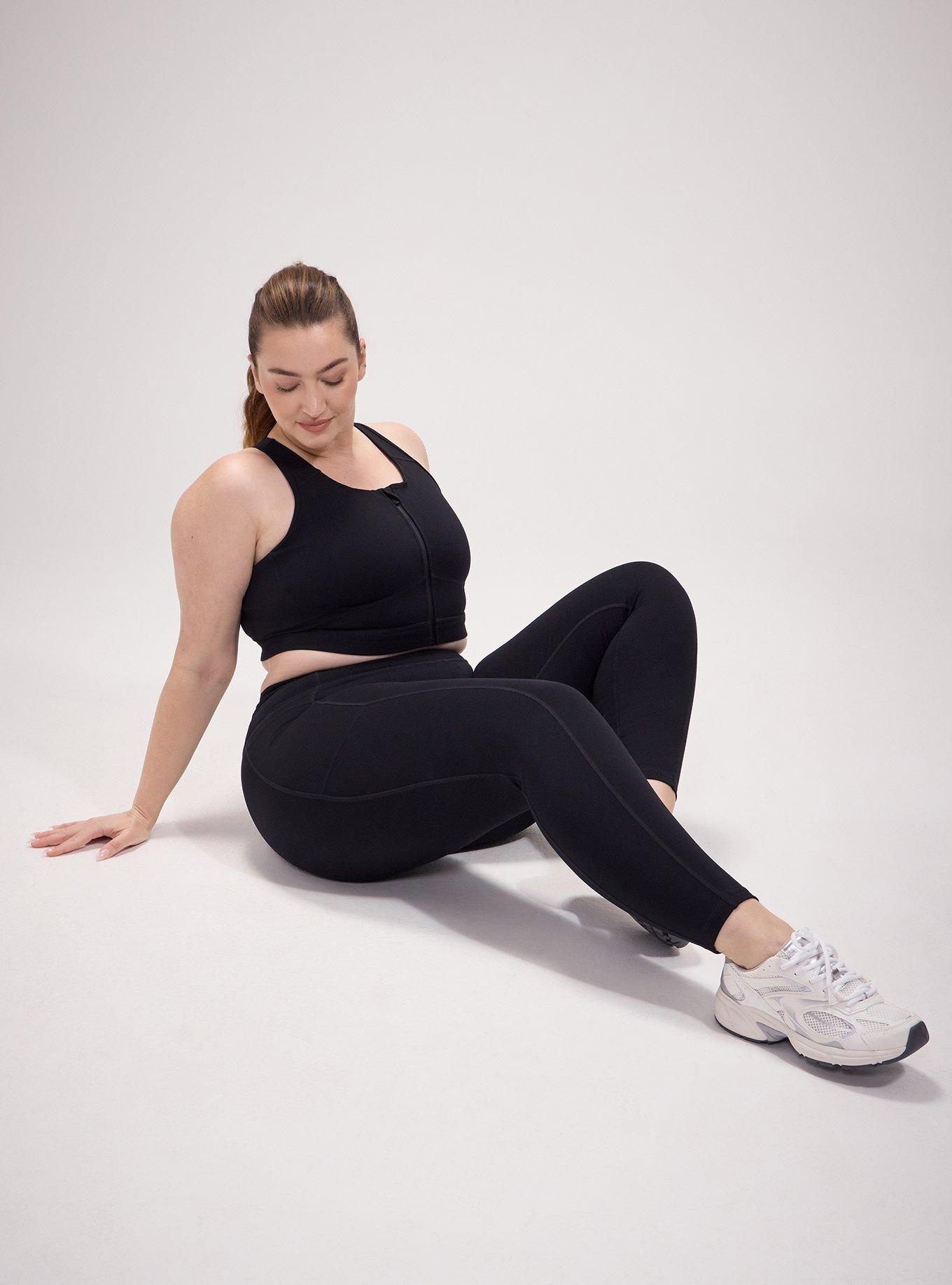 High Waist Legging with Side Pocket, DEEP BLACK, alternate