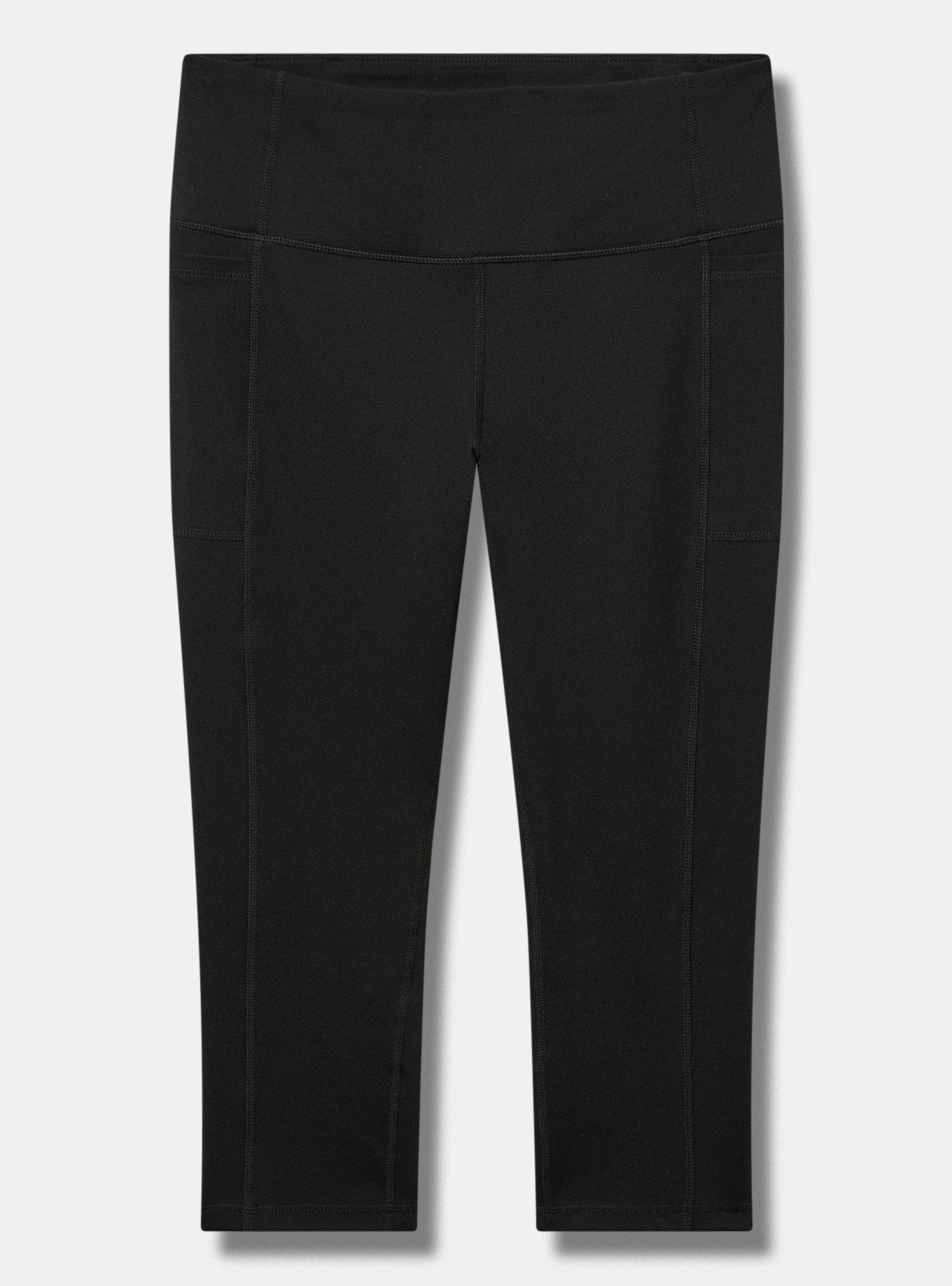 TRU High Waist Legging with Side Pocket, DEEP BLACK, flat