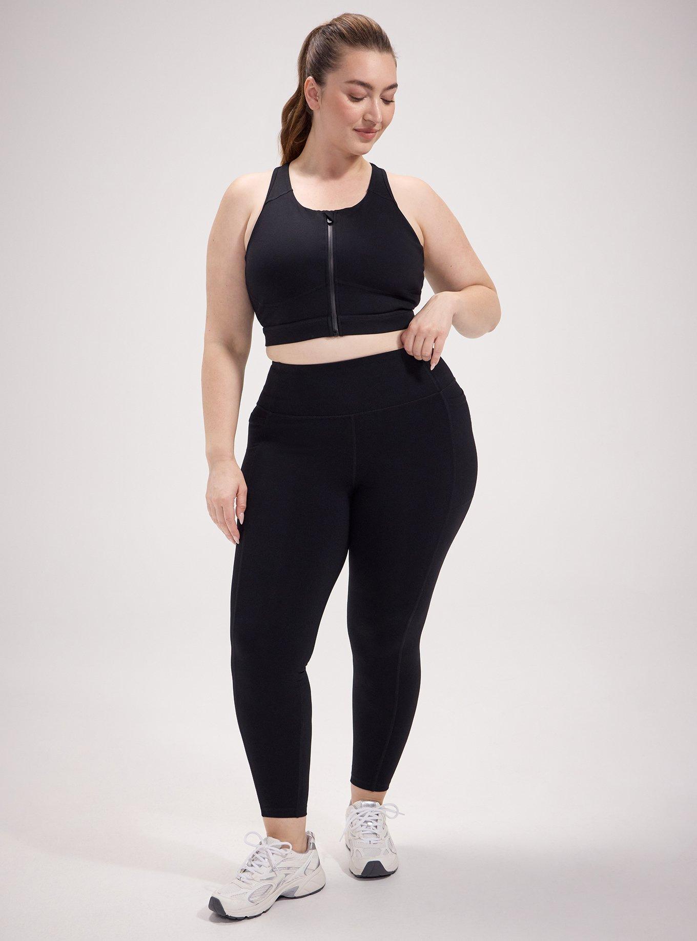 High Waist Legging with Side Pocket, DEEP BLACK, hi-res