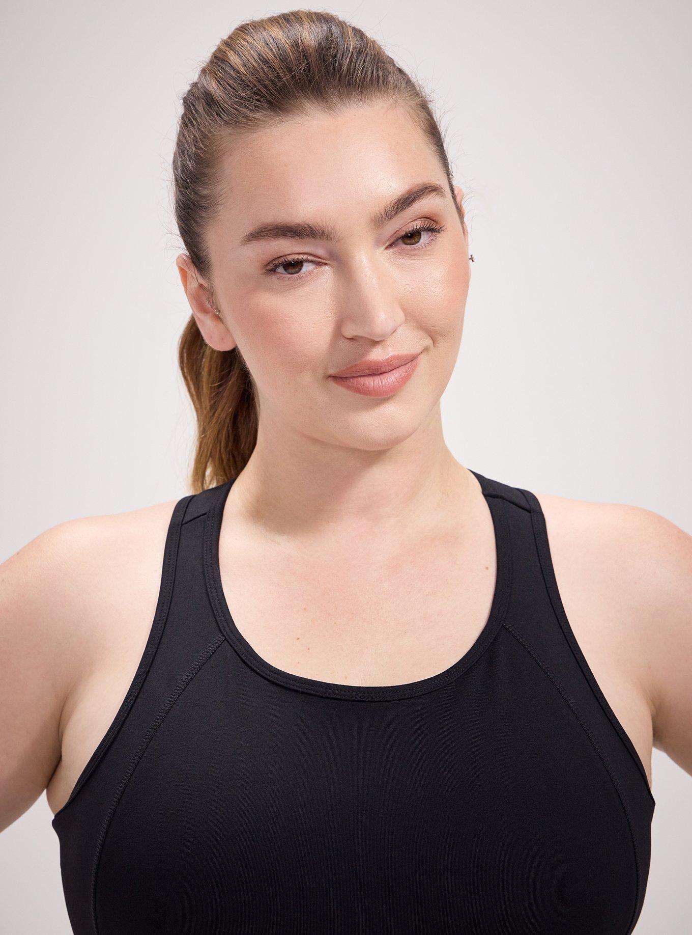 Low-Impact Performance Core Sports Bra, DEEP BLACK, alternate