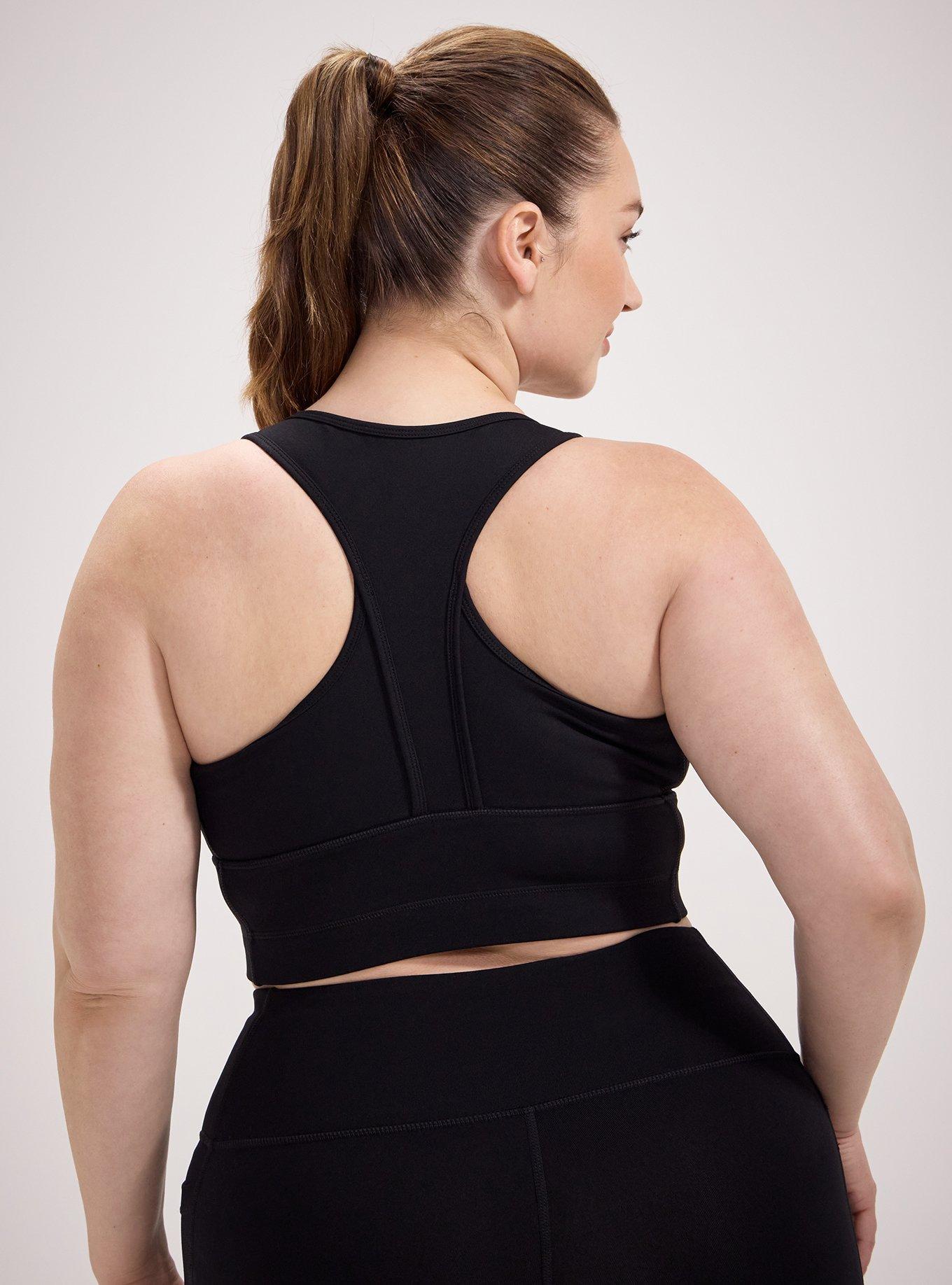 Low-Impact Performance Core Sports Bra, DEEP BLACK, alternate