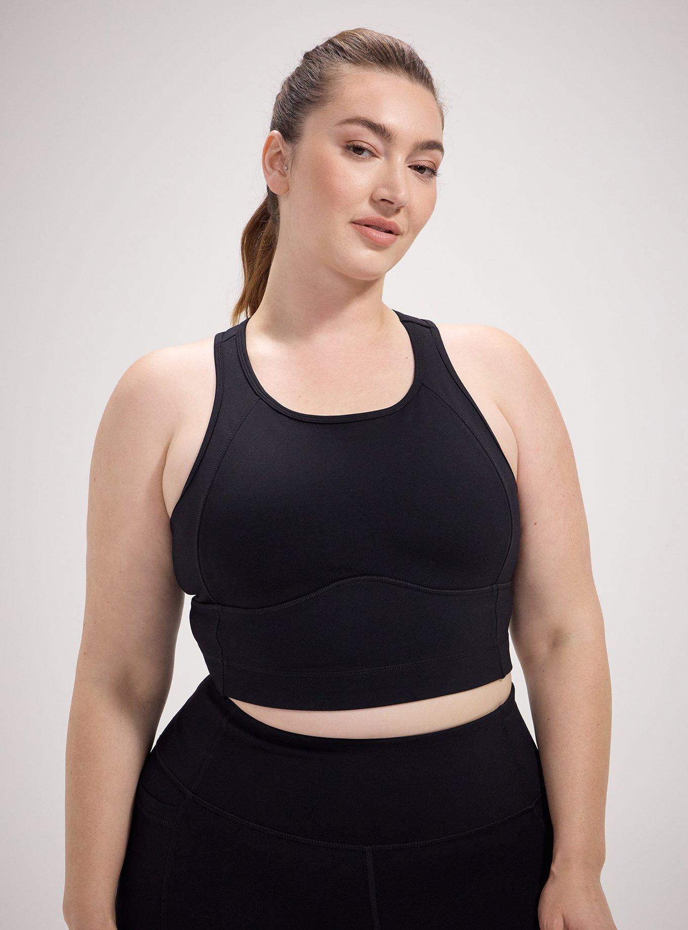 Low-Impact Performance Core Sports Bra, DEEP BLACK, hi-res