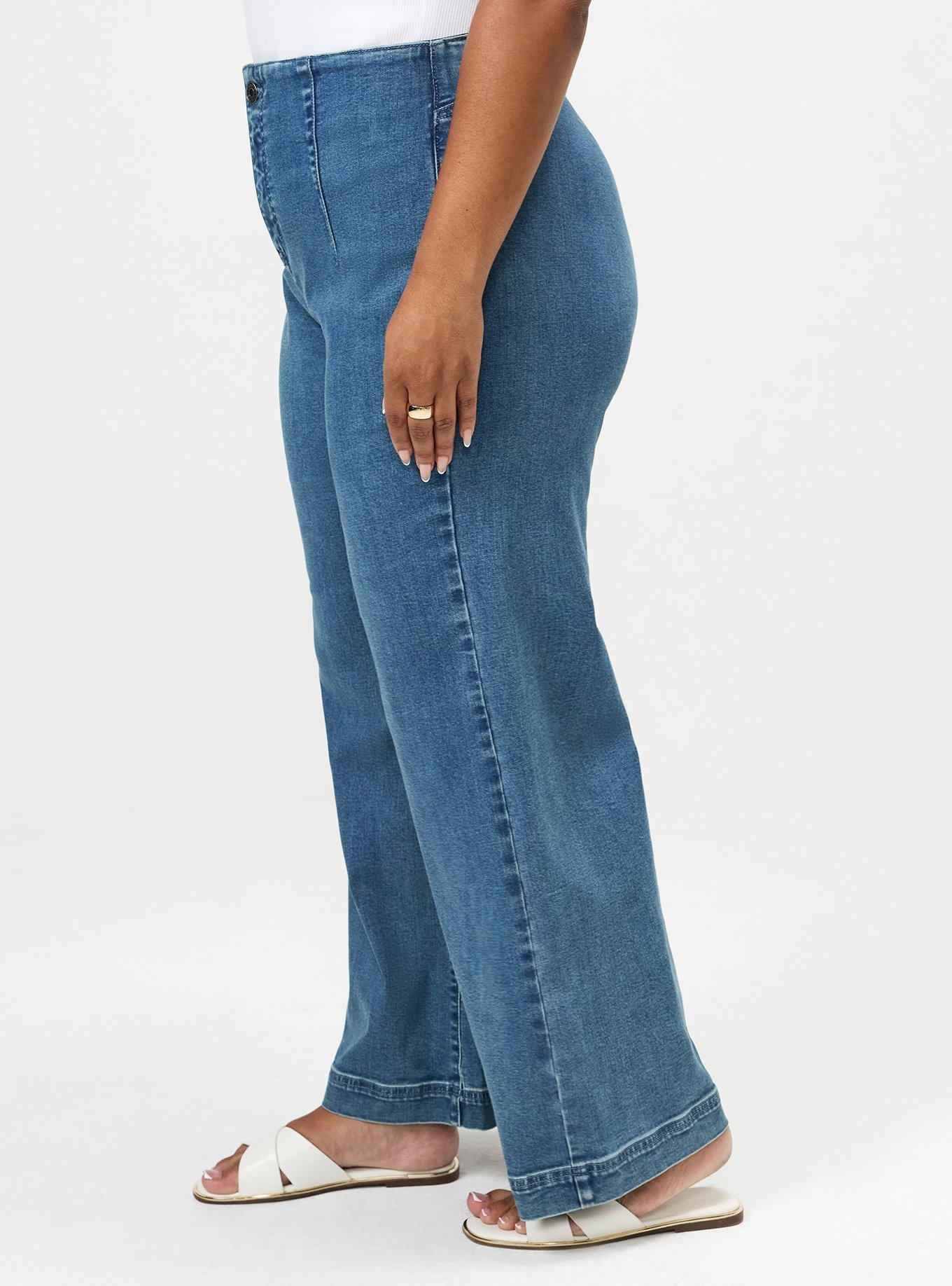 Plus Size Bombshell Ultra High-Rise Wide-Leg Jean, AQUARIUS, alternate