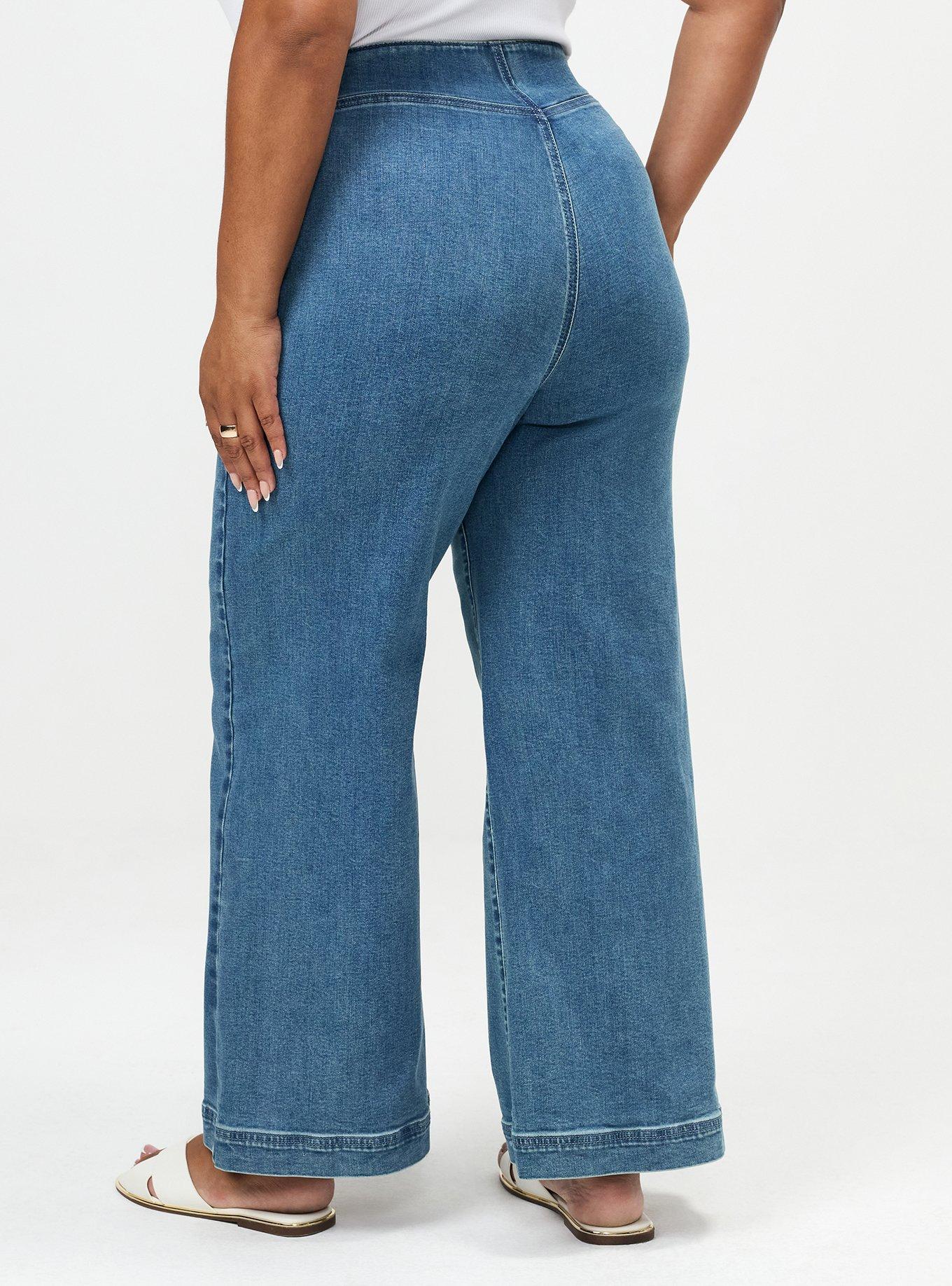 Plus Size Bombshell Ultra High-Rise Wide-Leg Jean, AQUARIUS, alternate