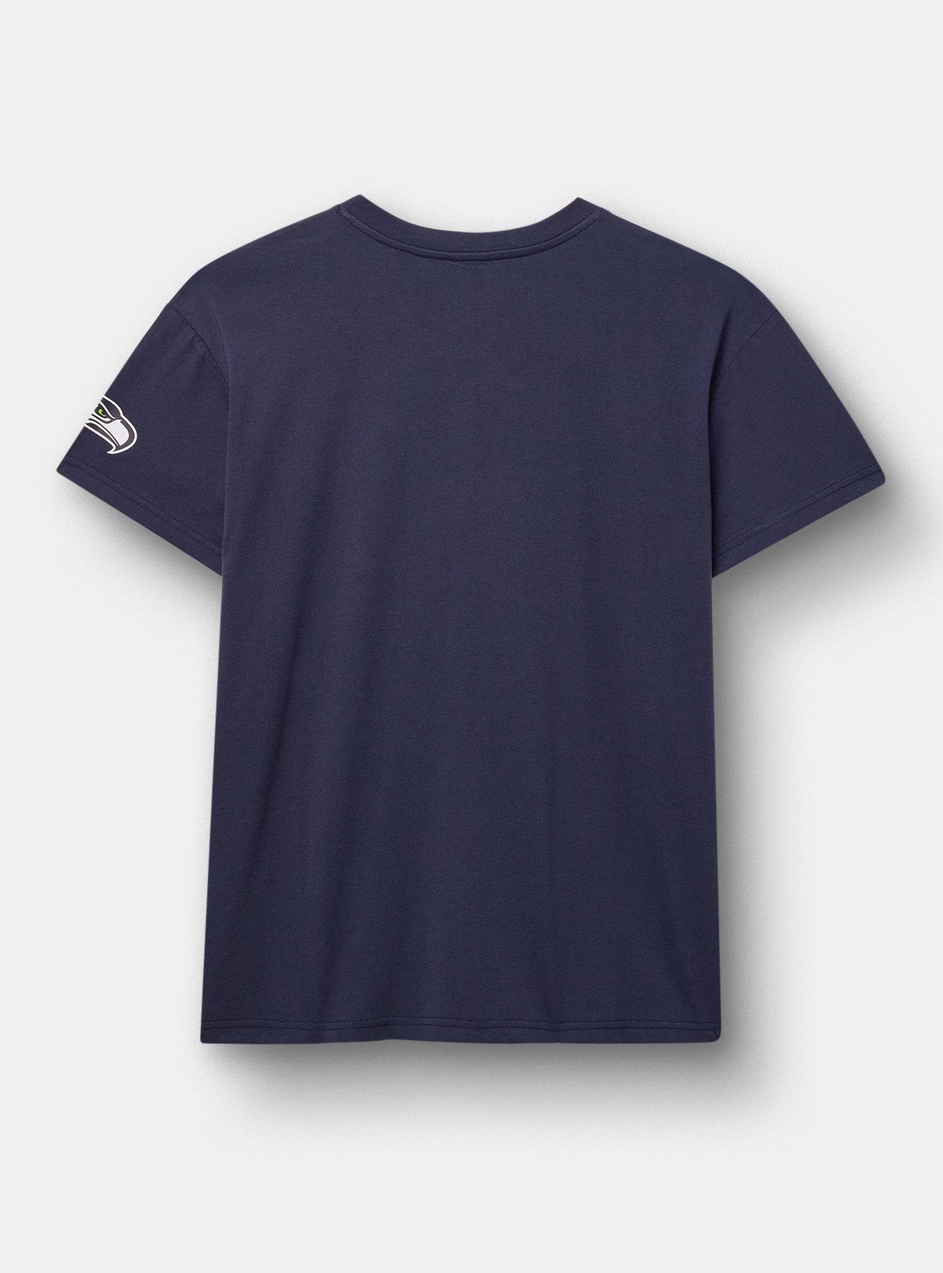 NFL Seattle Seahawks Relaxed Fit V-Neck Tee, NAVY, alternate
