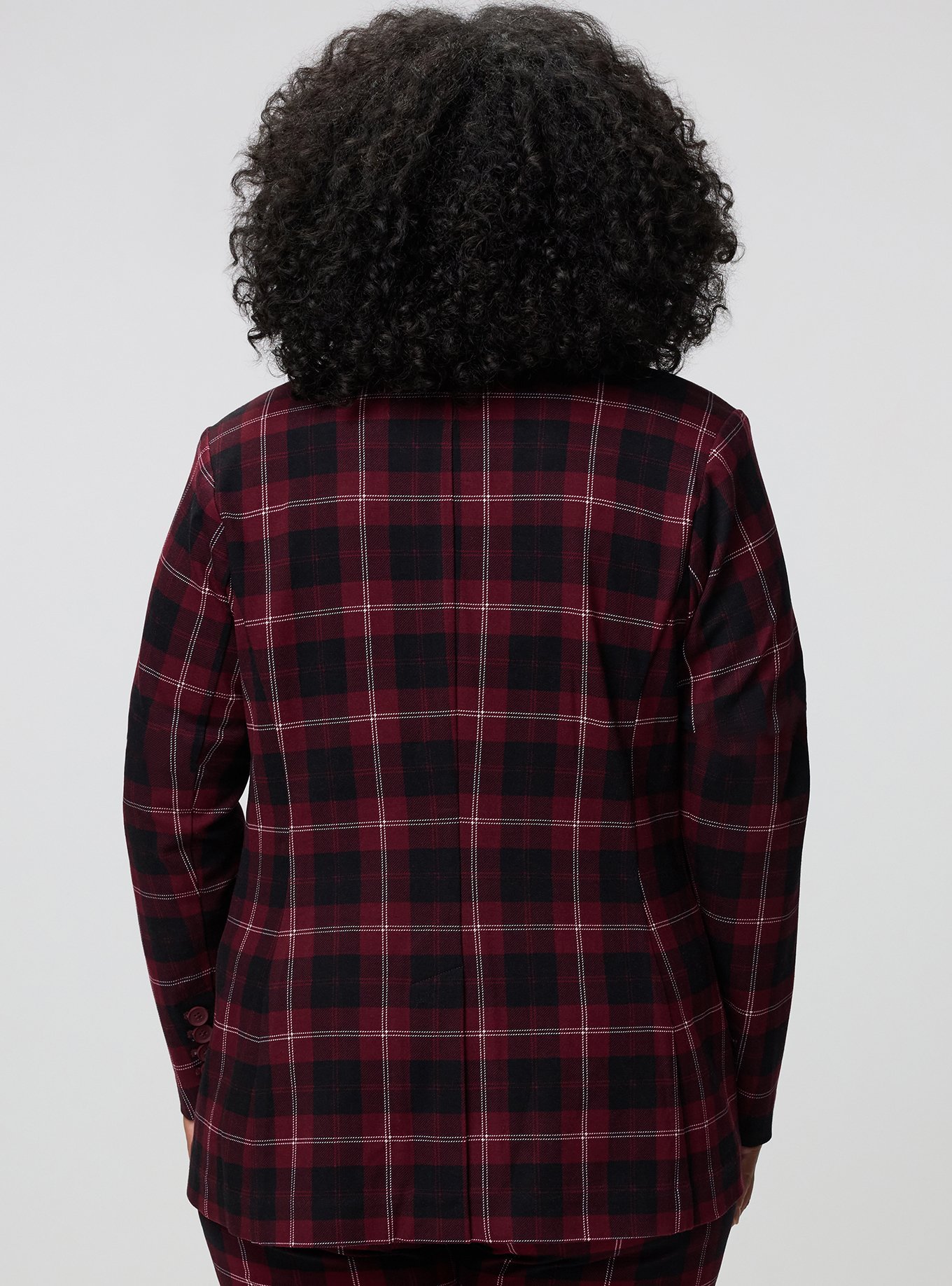 Luxe Tailored Ponte Blazer, BUFFALO UPDATE BURGUNDY, alternate