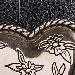 Heart Chain Denim Belt, BLACK, swatch