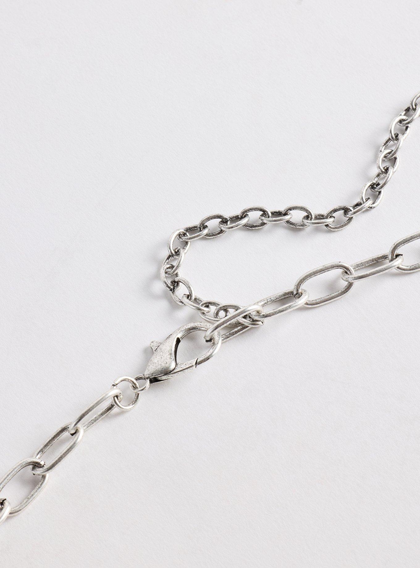 Plus Size Heart Swag Chain Belt, SILVER, alternate