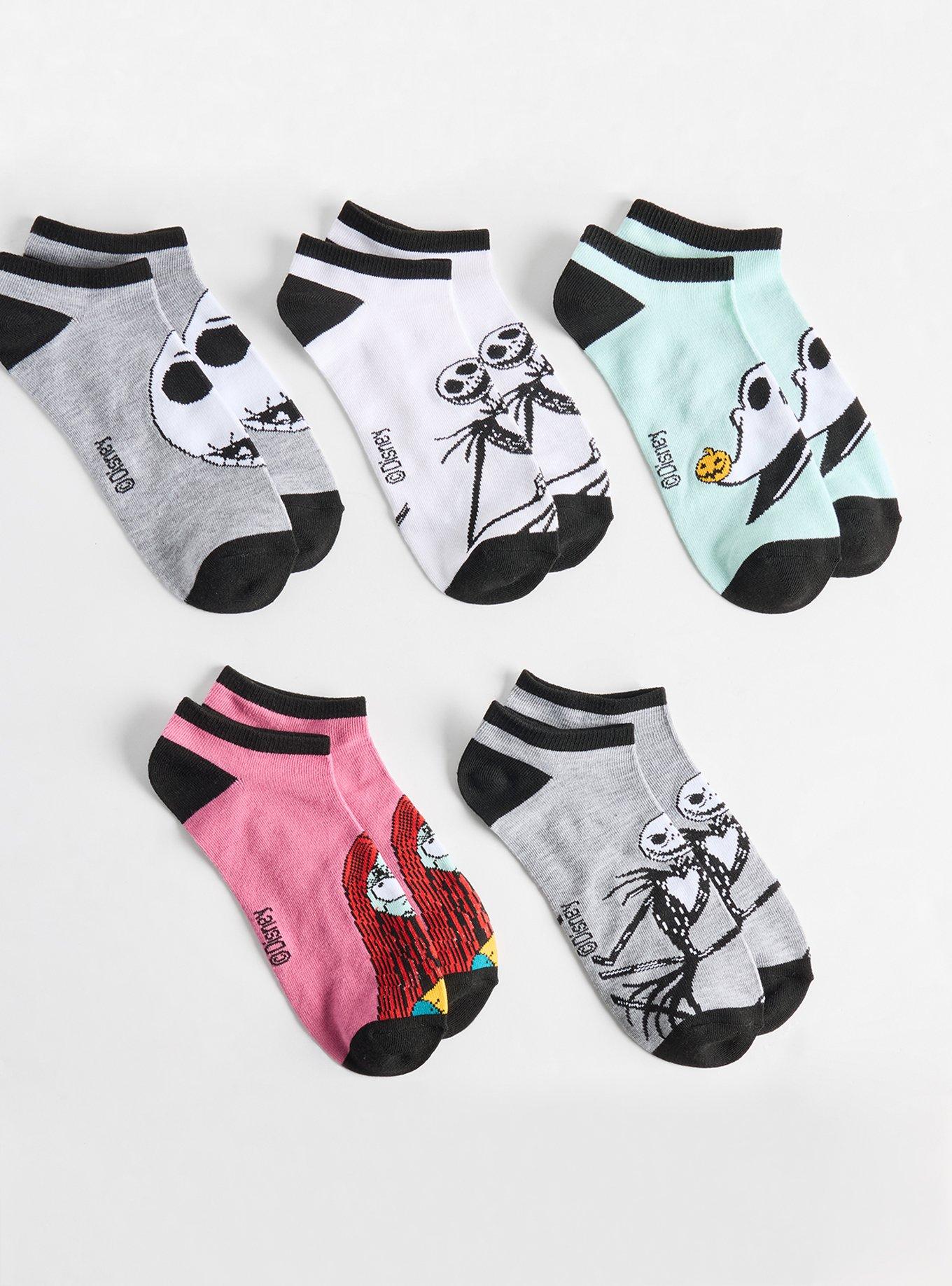 5-Pack Nightmare Before Christmas Low-Cut Socks, BLACK, hi-res