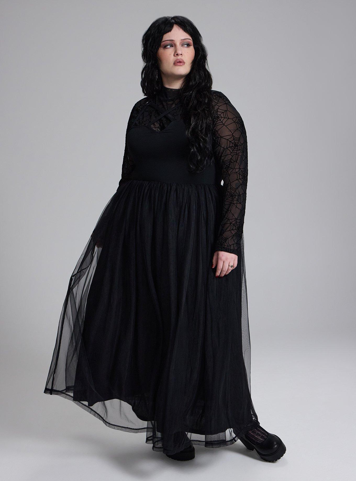 Nightfall Strappy Tulle Skirt Mini Dress, DEEP BLACK, alternate